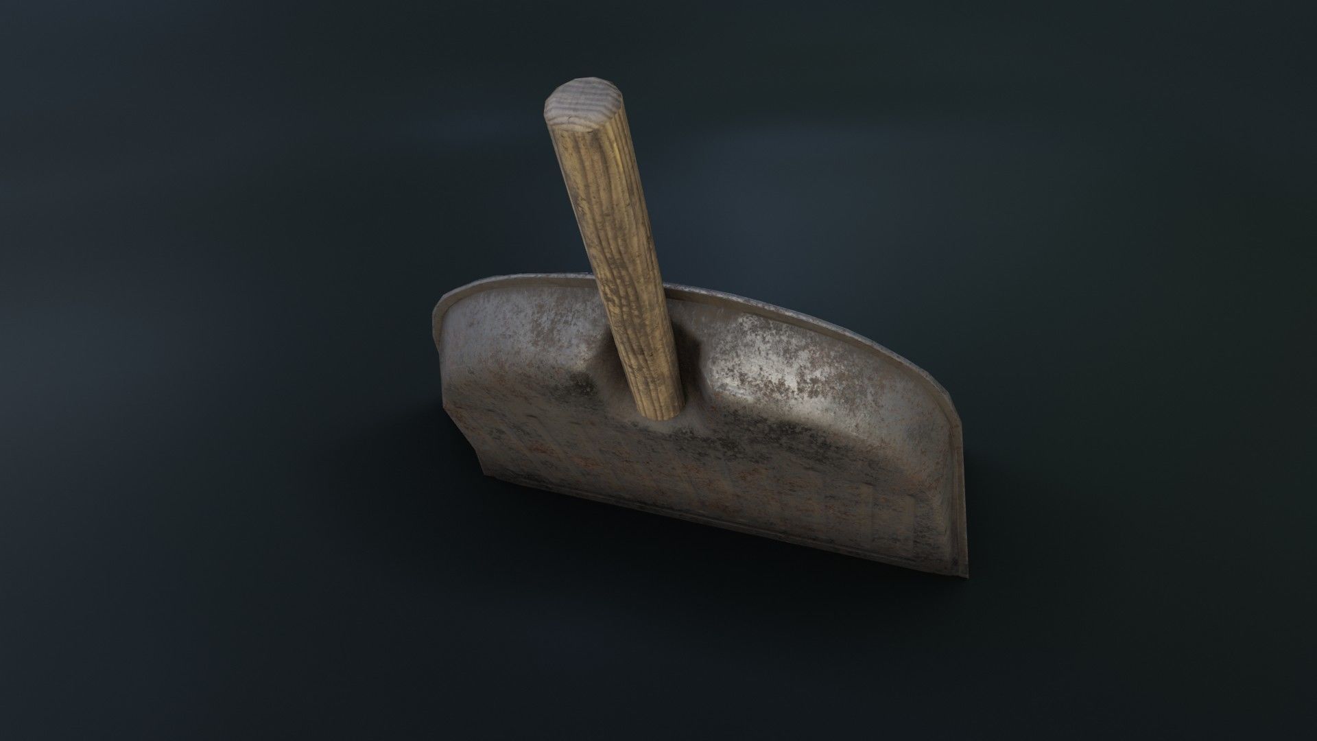 Old Dirty Dustpan Low-poly 3D model_20