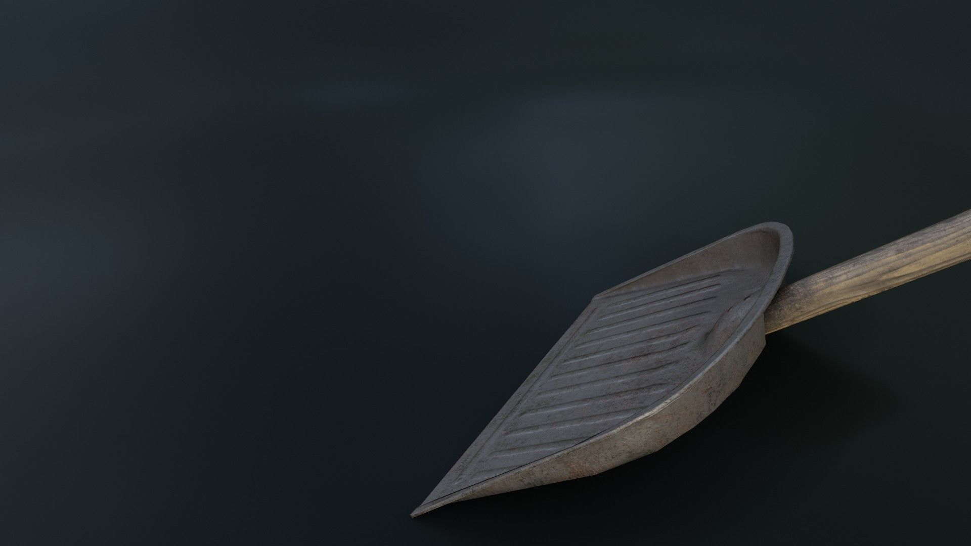 Old Dirty Dustpan Low-poly 3D model_13