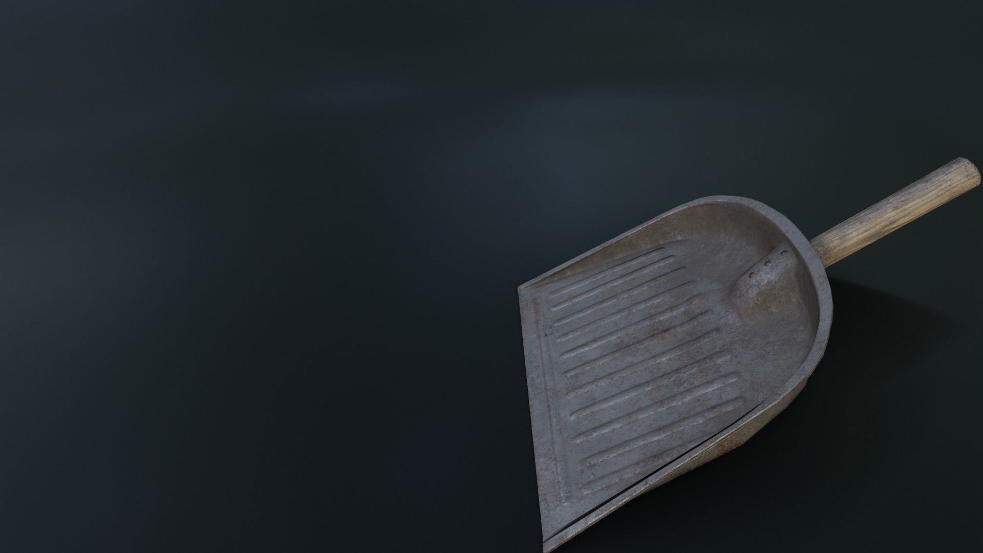 Old Dirty Dustpan Low-poly 3D model_10