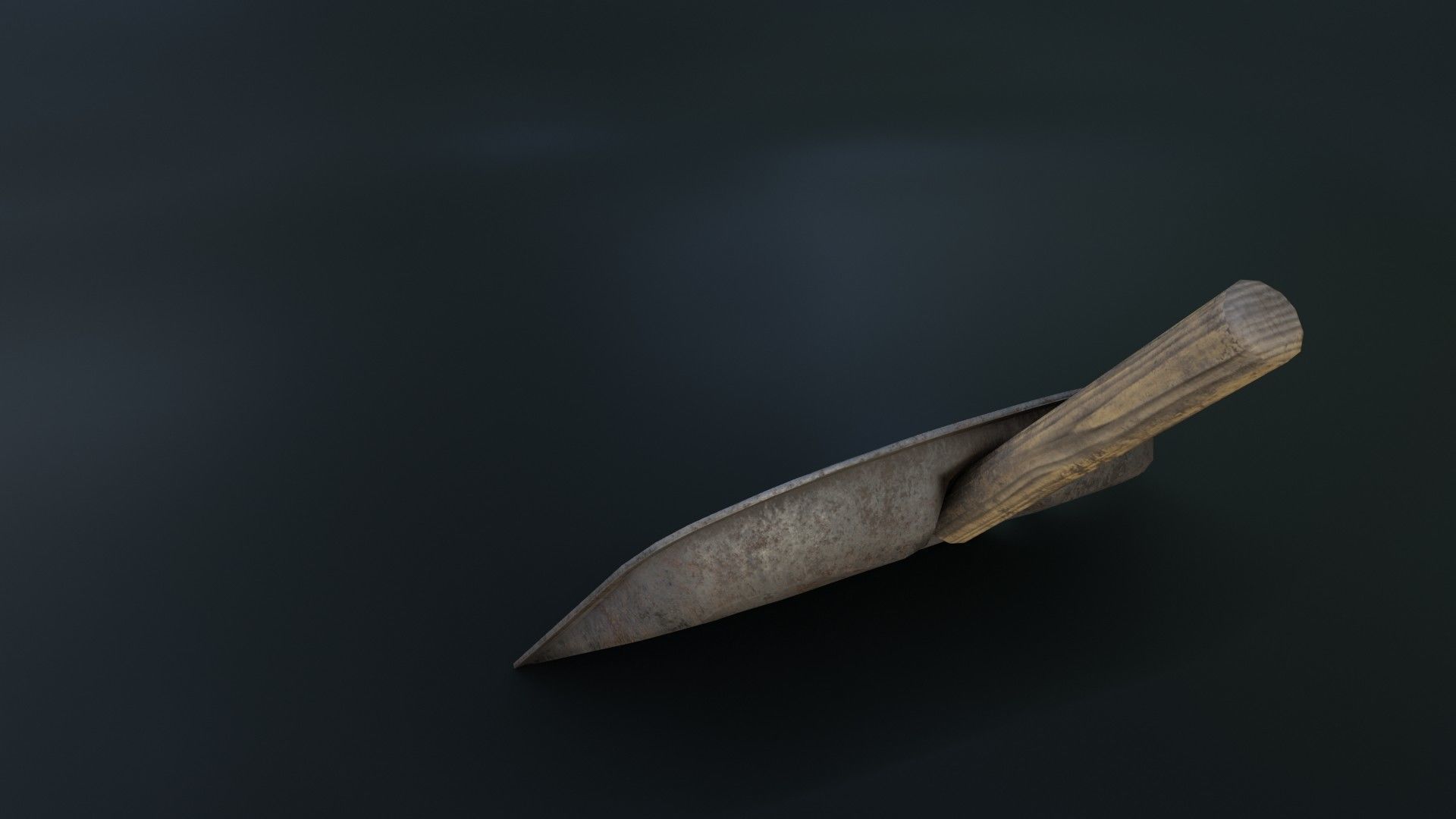 Old Dirty Dustpan Low-poly 3D model_16