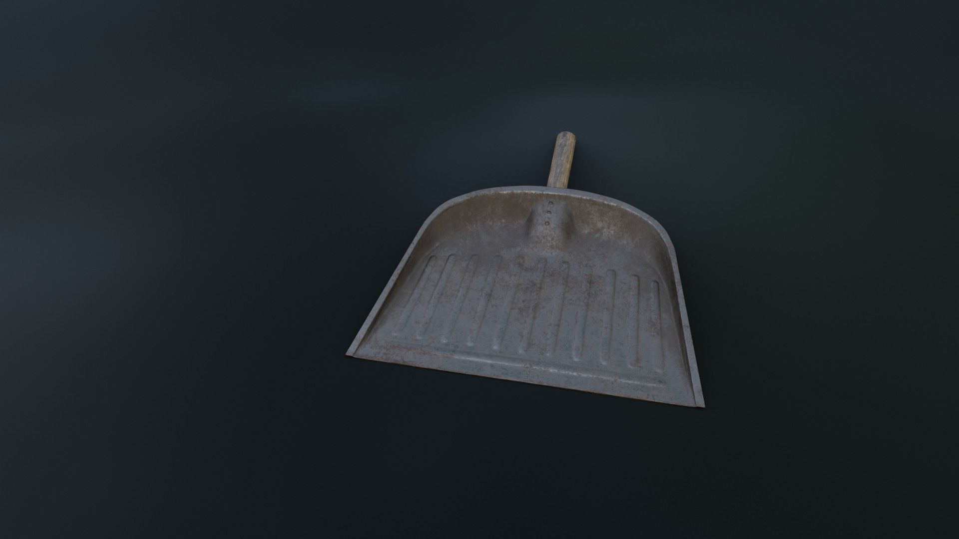 Old Dirty Dustpan Low-poly 3D model_3