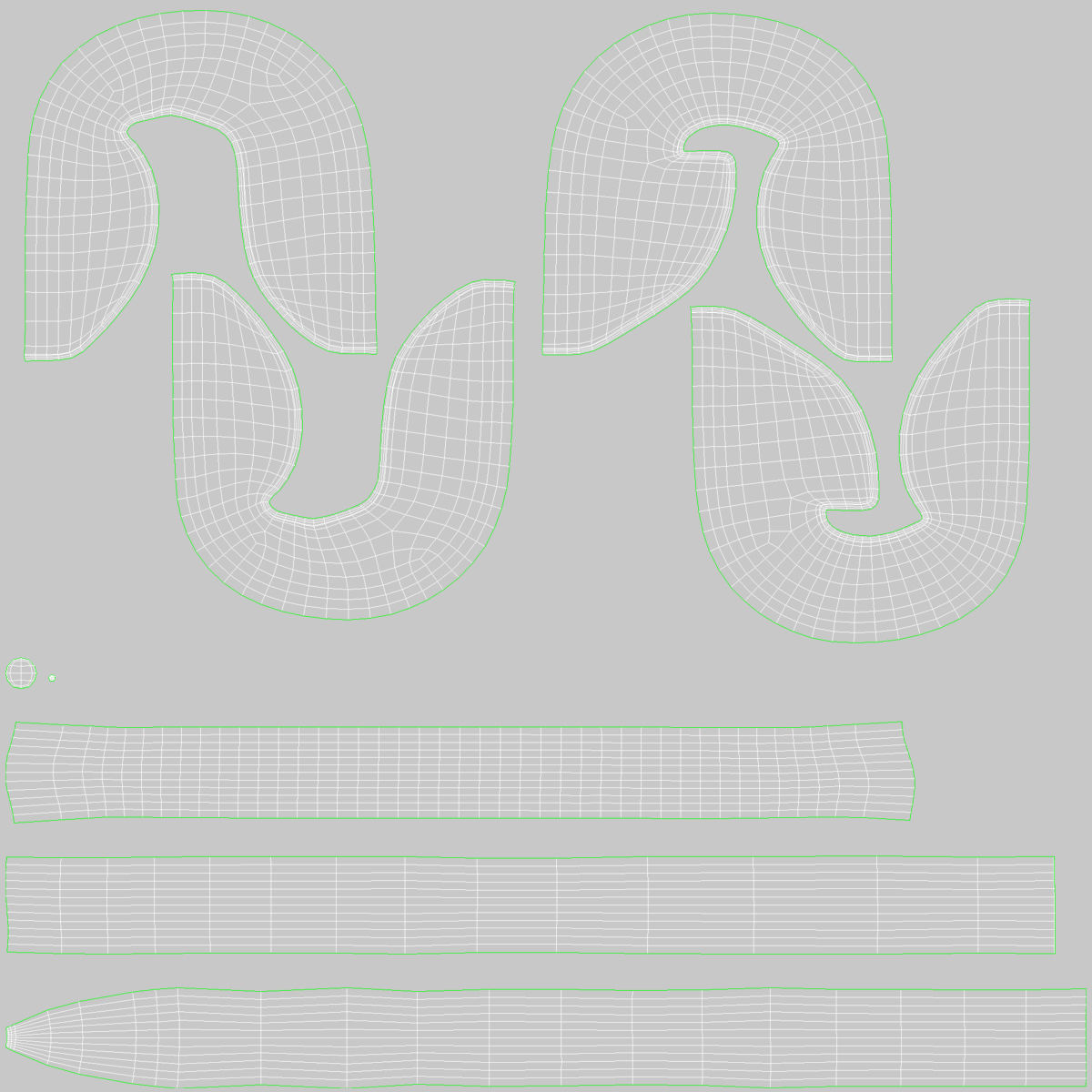 Safety Pin Open Low-poly 3D model_15