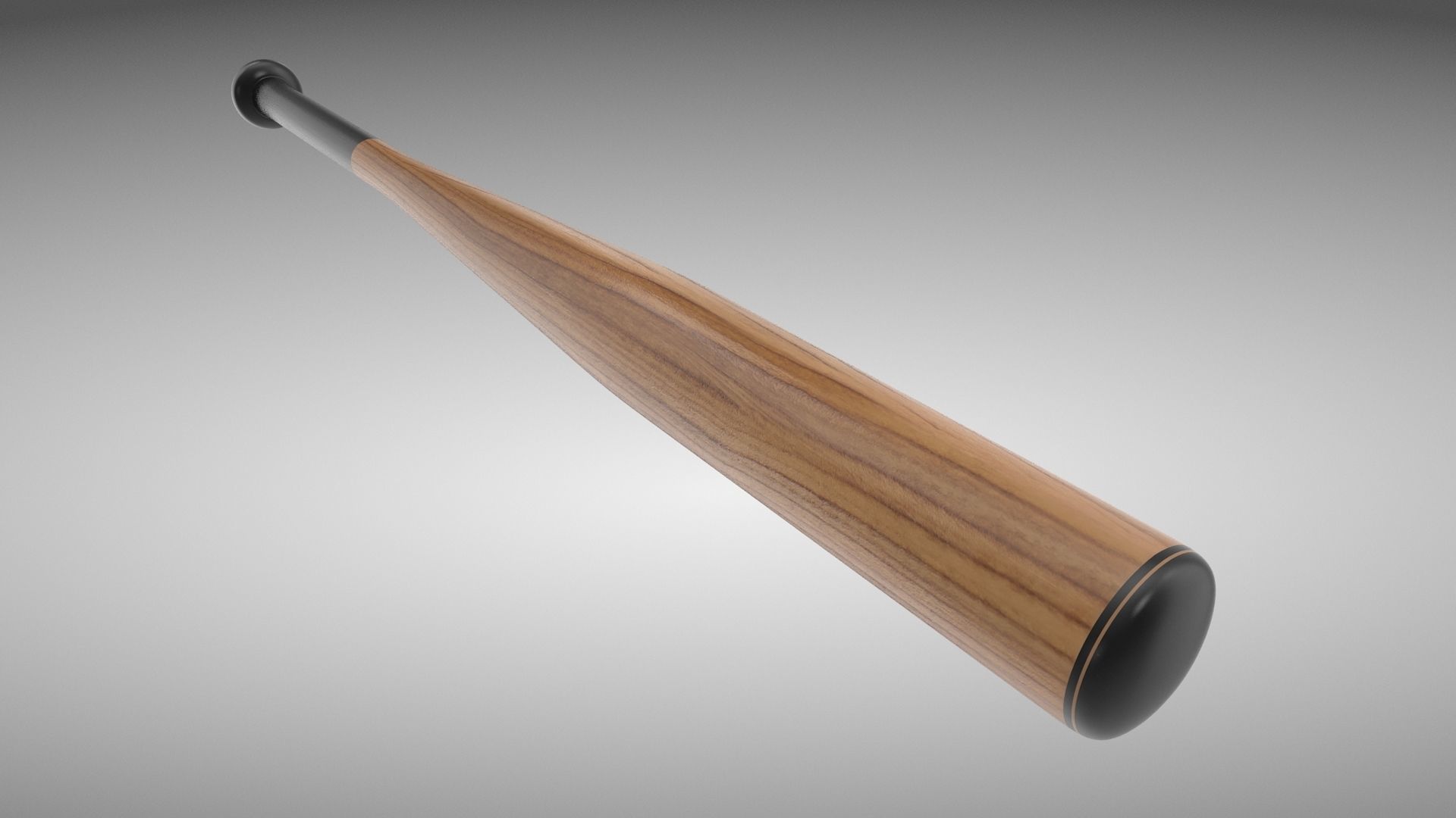 Baseball Bat Low-poly 3D model_2