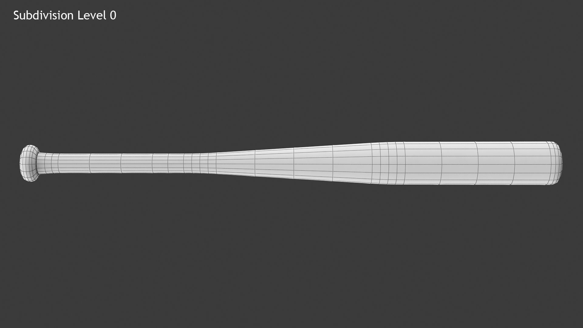 Baseball Bat Low-poly 3D model_13