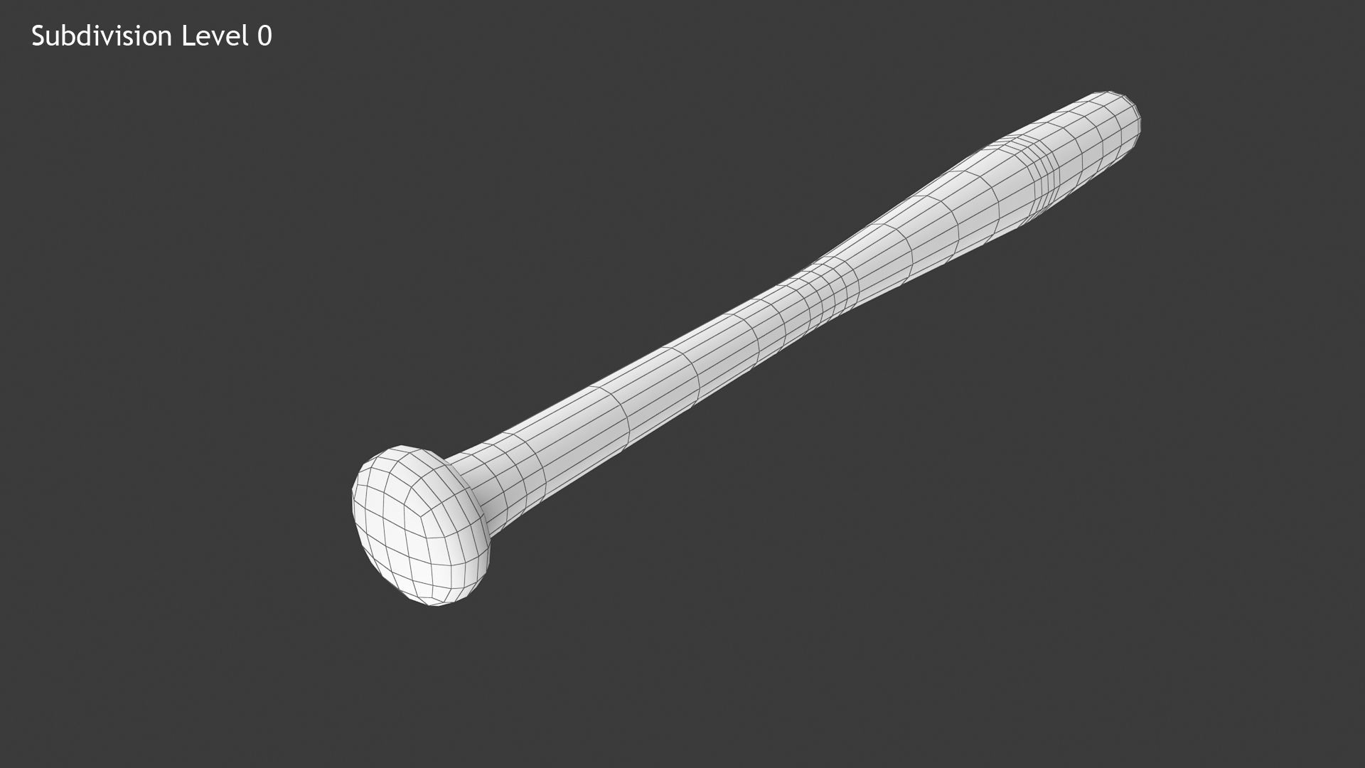 Baseball Bat Low-poly 3D model_11