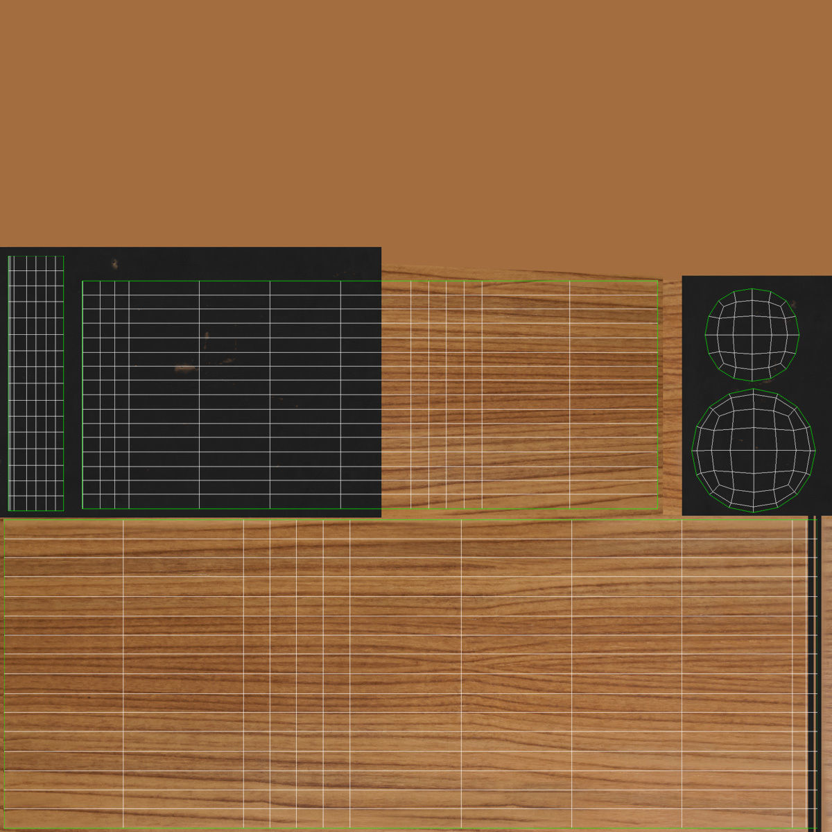 Baseball Bat Low-poly 3D model_15