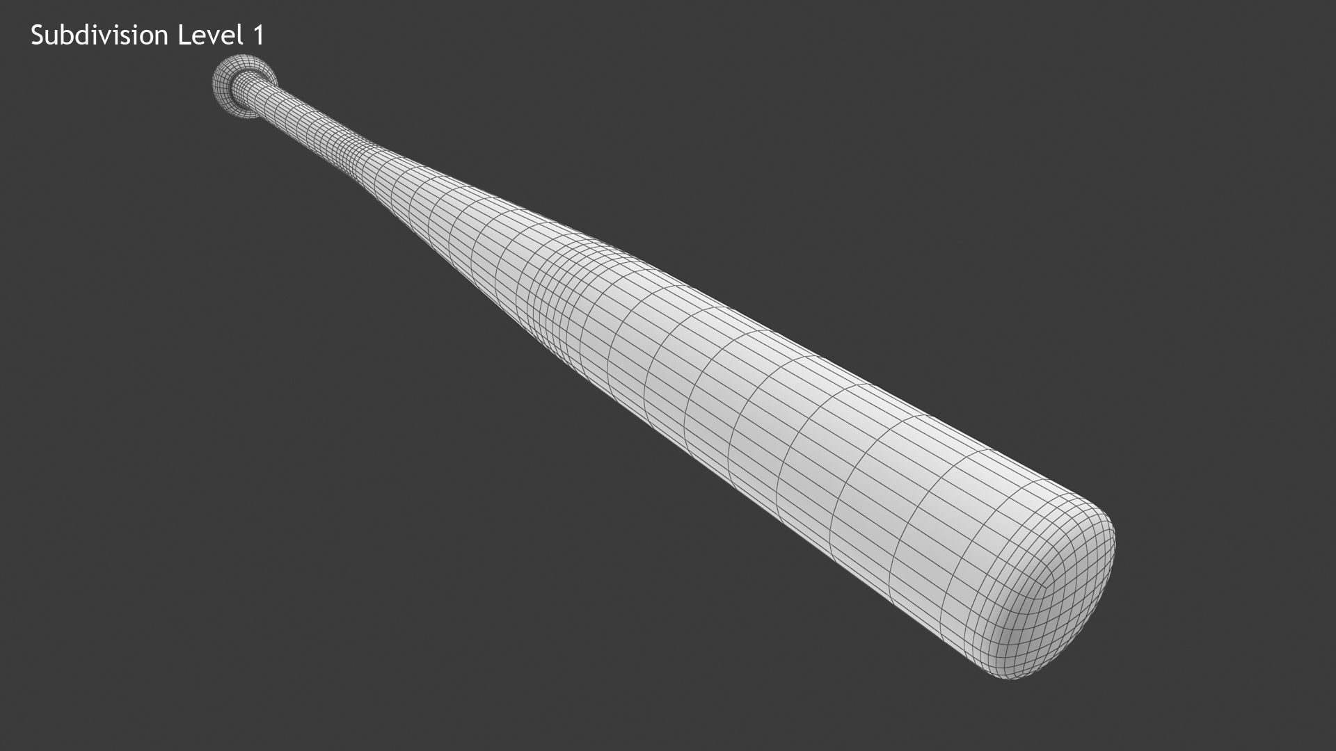 Baseball Bat Low-poly 3D model_10