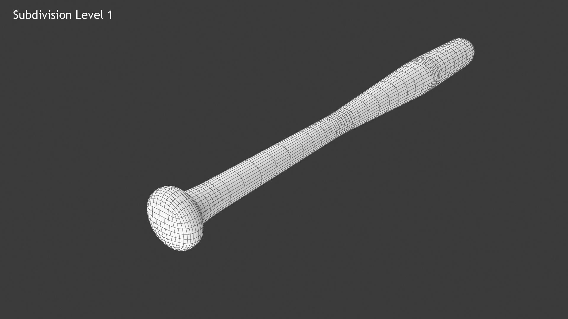 Baseball Bat Low-poly 3D model_12