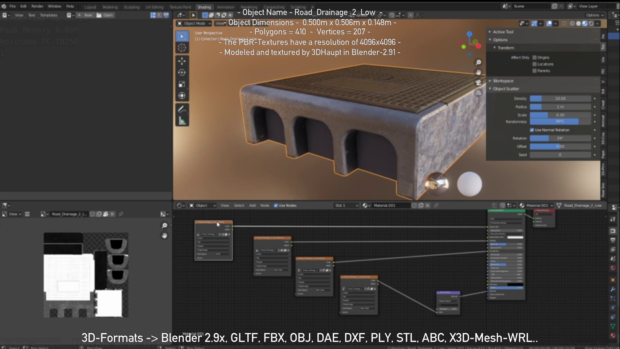Road Drainage 2 Low Poly Version Low-poly 3D model_52