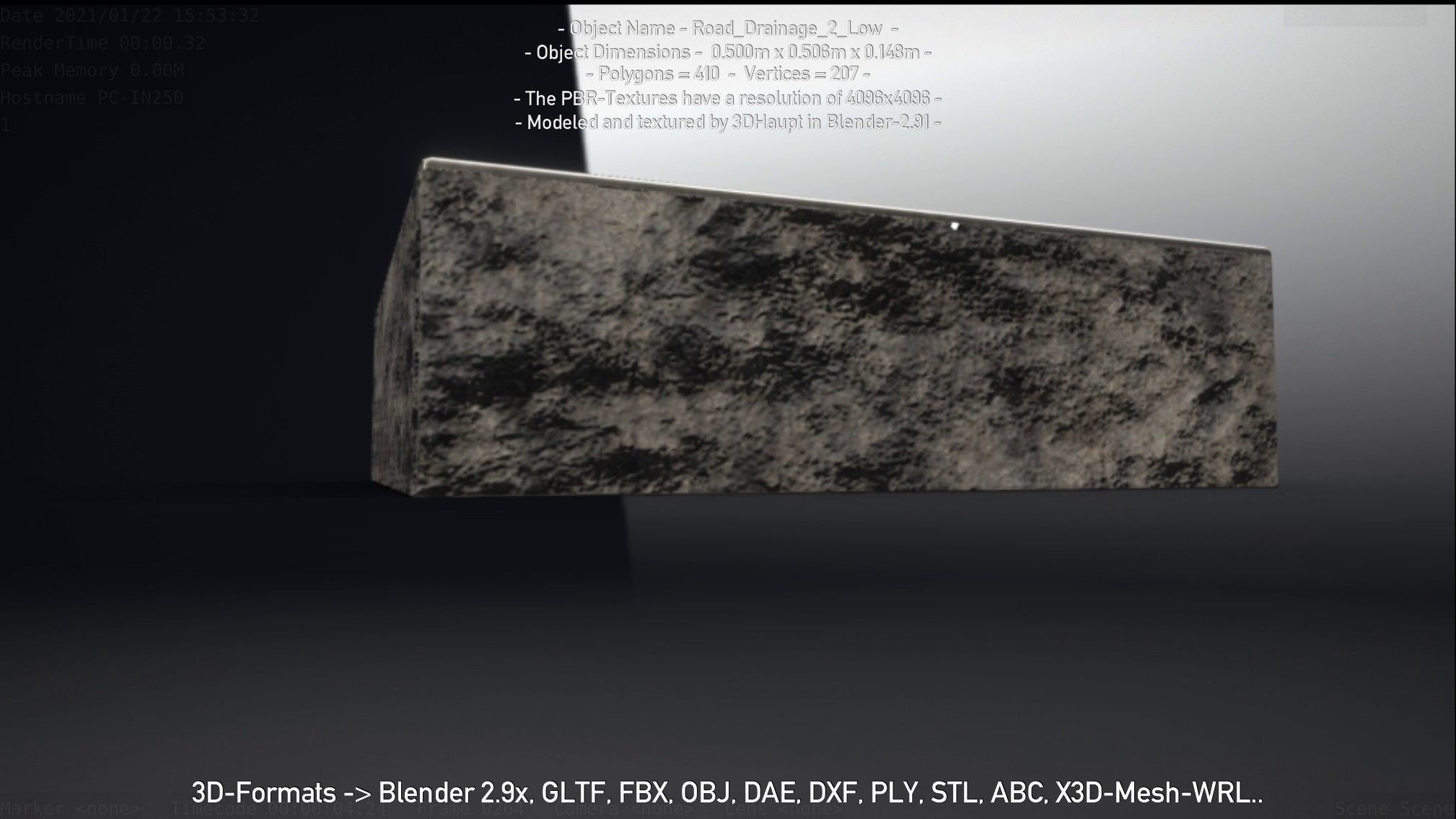 Road Drainage 2 Low Poly Version Low-poly 3D model_79