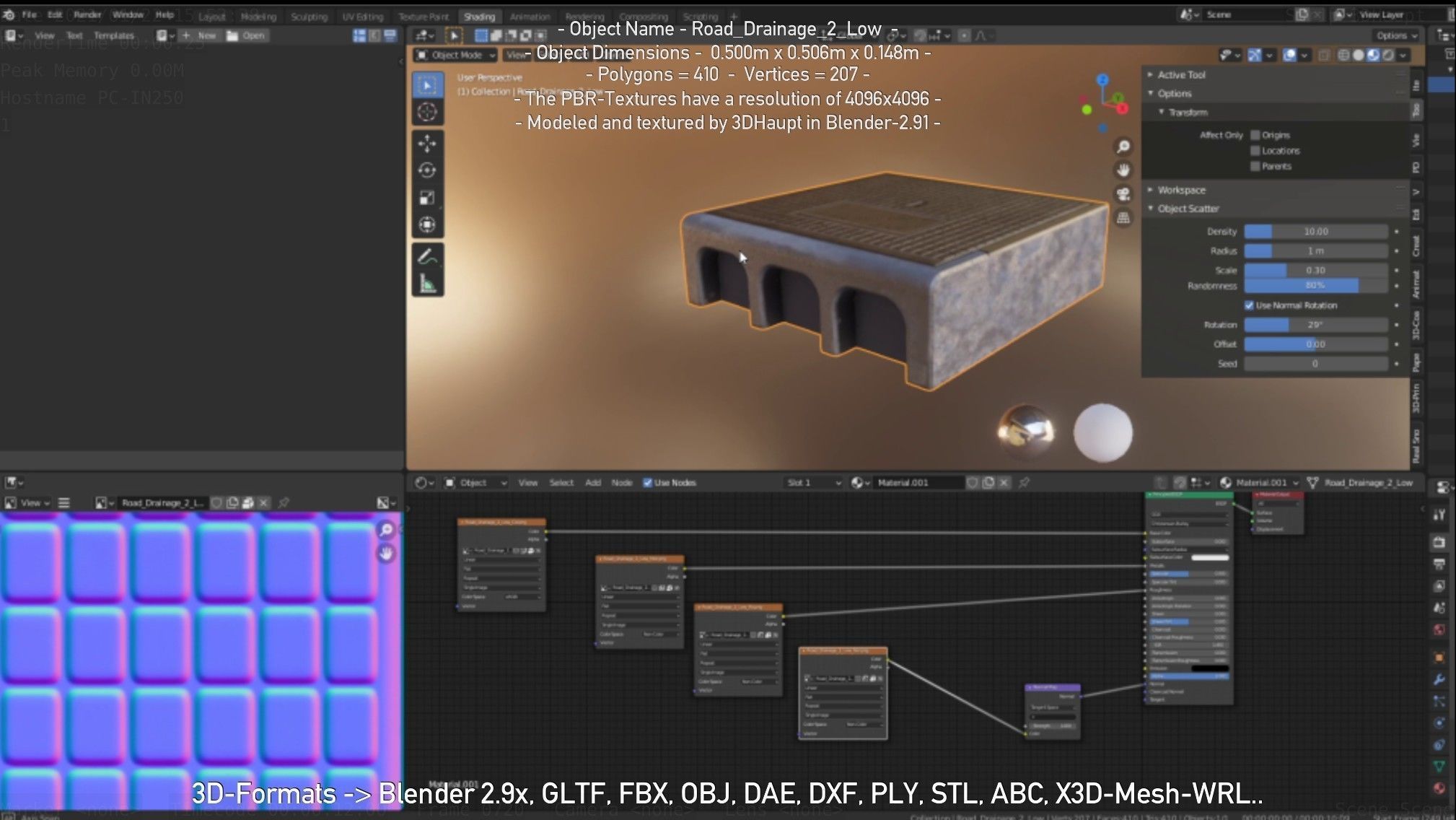 Road Drainage 2 Low Poly Version Low-poly 3D model_54