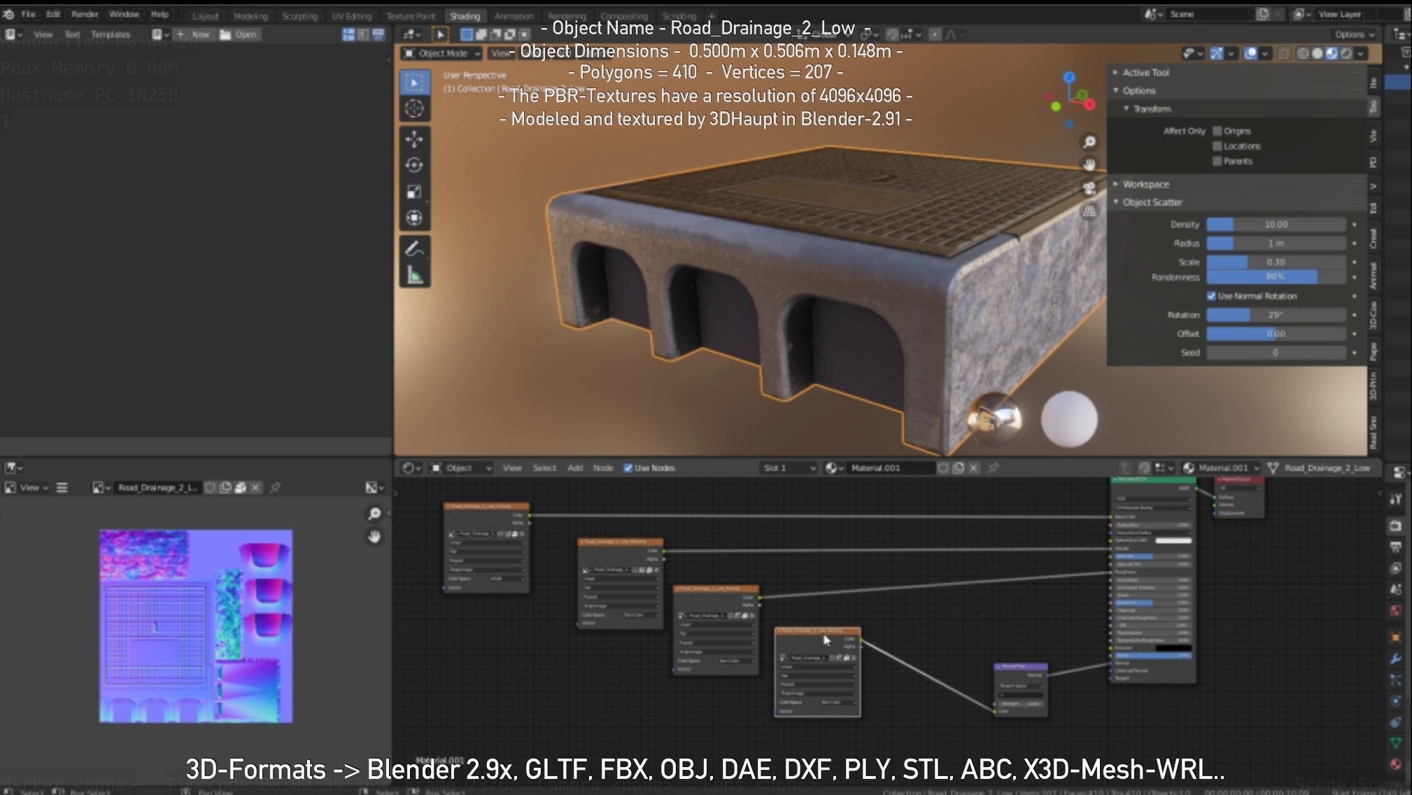 Road Drainage 2 Low Poly Version Low-poly 3D model_55