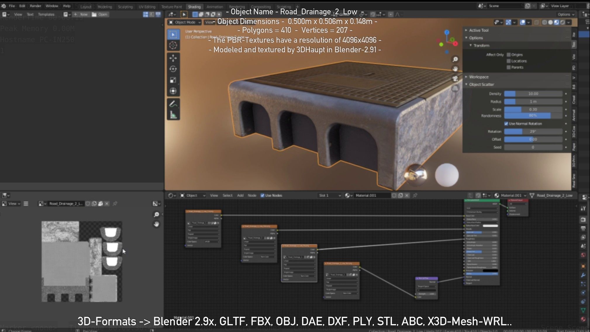 Road Drainage 2 Low Poly Version Low-poly 3D model_53