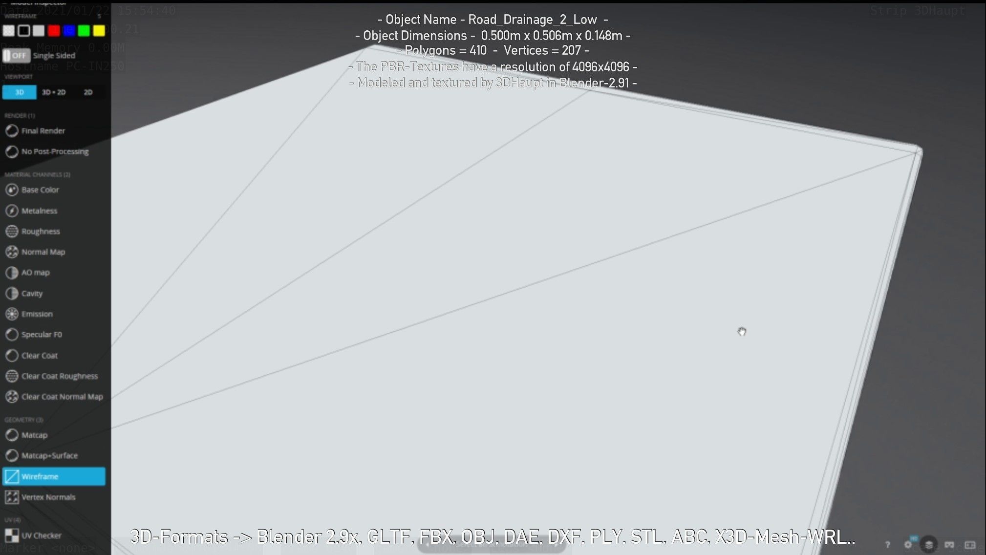 Road Drainage 2 Low Poly Version Low-poly 3D model_106
