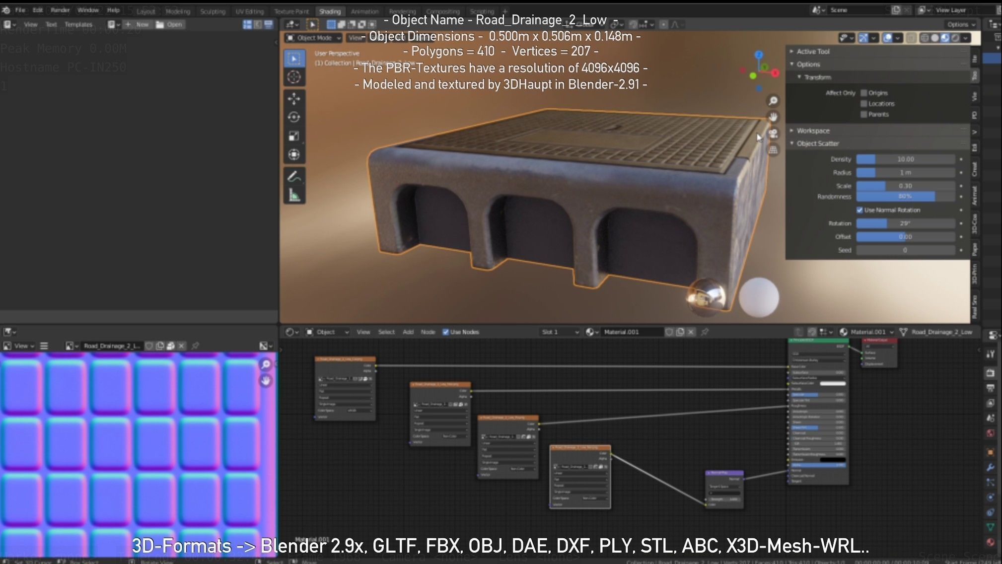 Road Drainage 2 Low Poly Version Low-poly 3D model_50