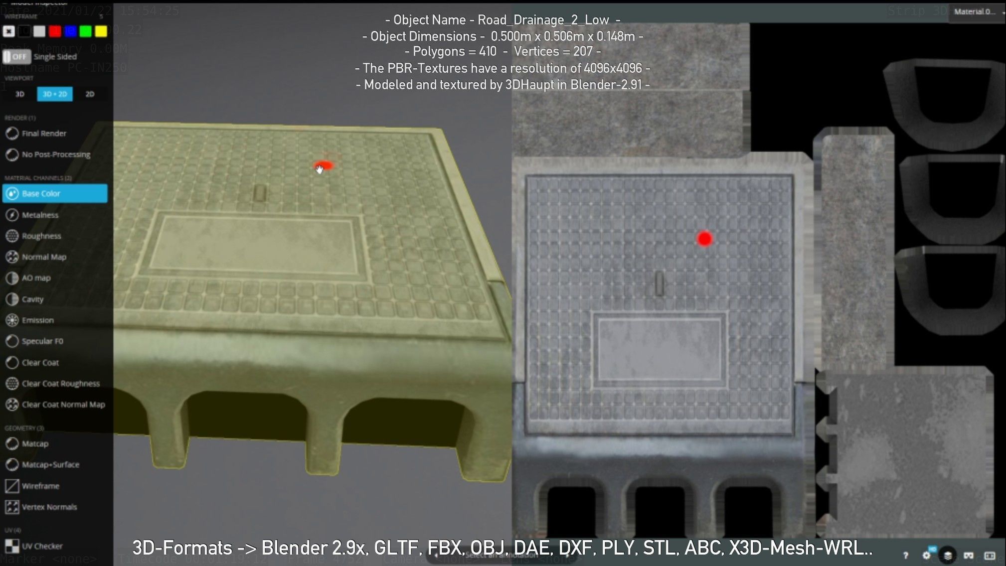 Road Drainage 2 Low Poly Version Low-poly 3D model_30