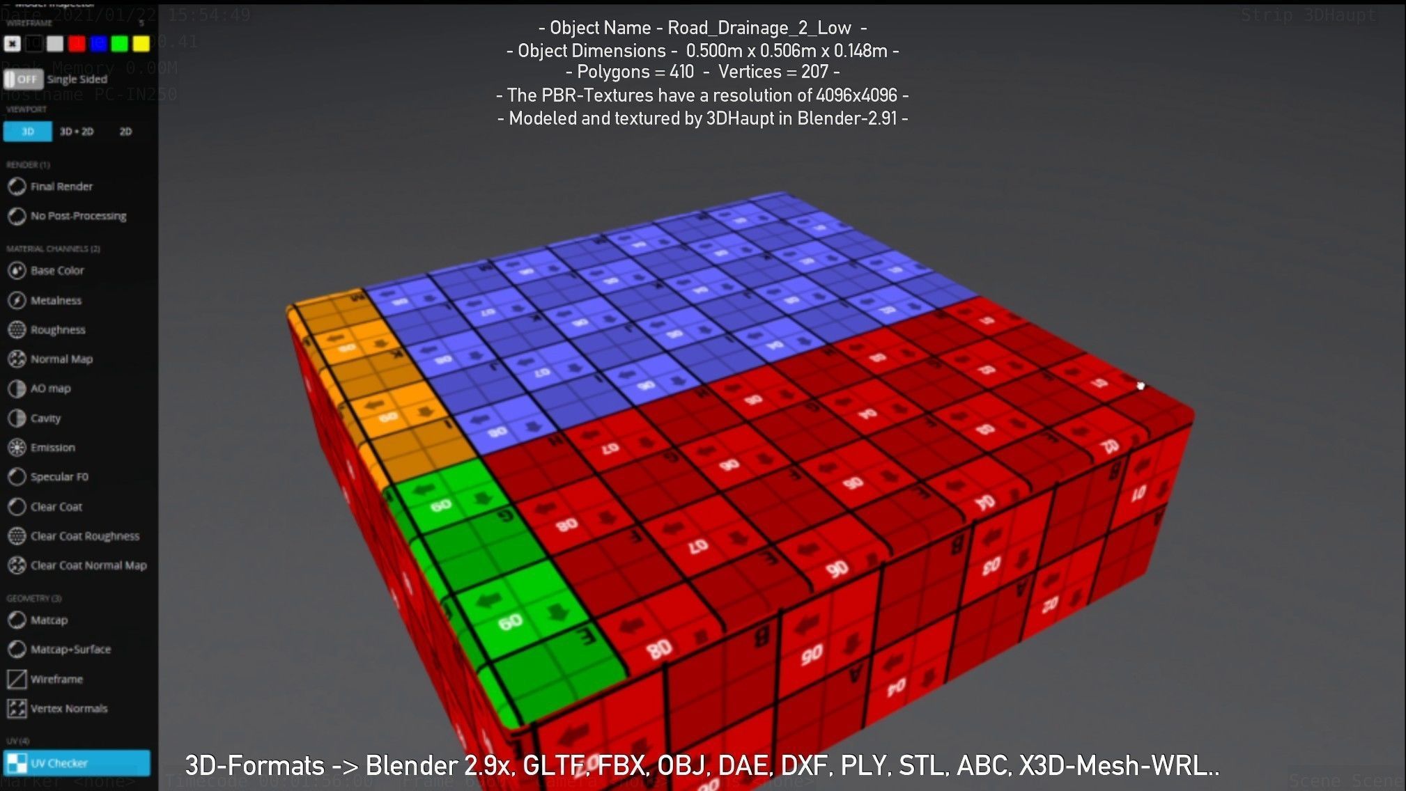Road Drainage 2 Low Poly Version Low-poly 3D model_108