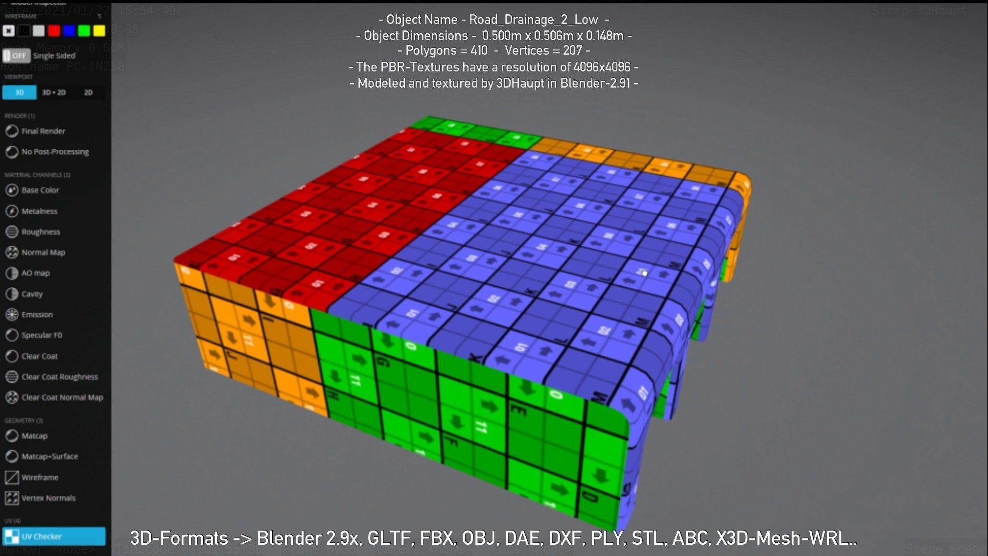 Road Drainage 2 Low Poly Version Low-poly 3D model_43