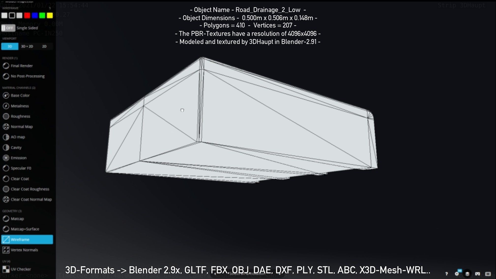 Road Drainage 2 Low Poly Version Low-poly 3D model_109