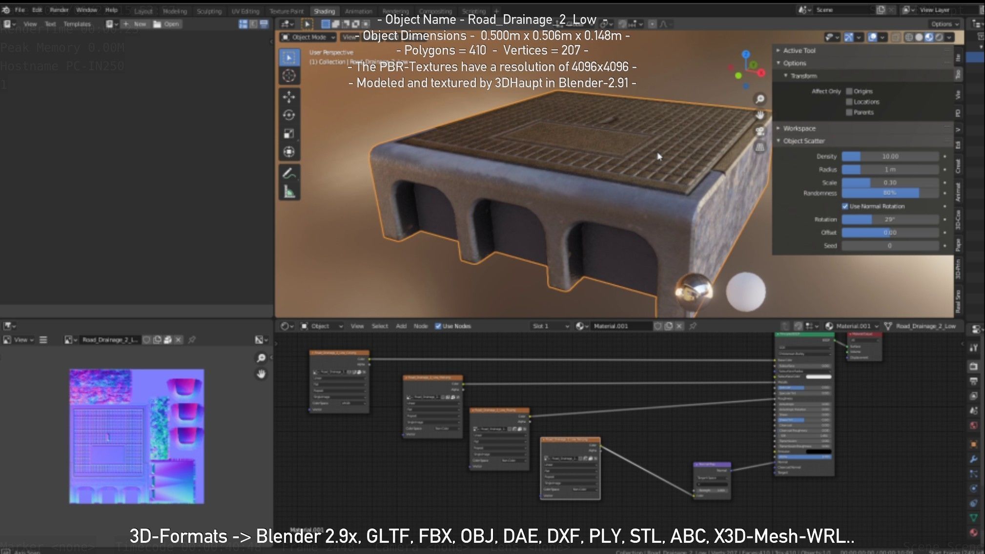 Road Drainage 2 Low Poly Version Low-poly 3D model_56