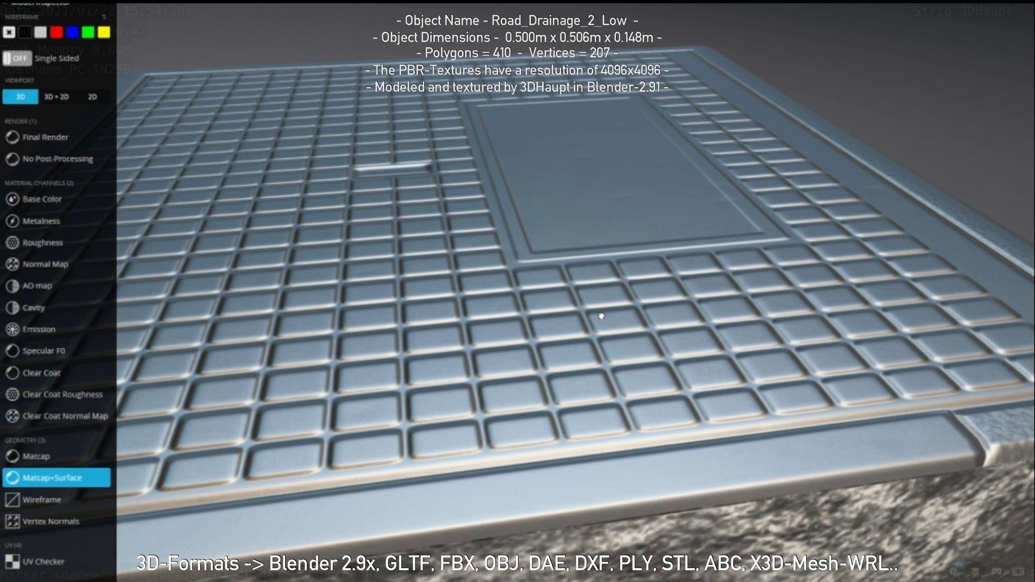 Road Drainage 2 Low Poly Version Low-poly 3D model_104