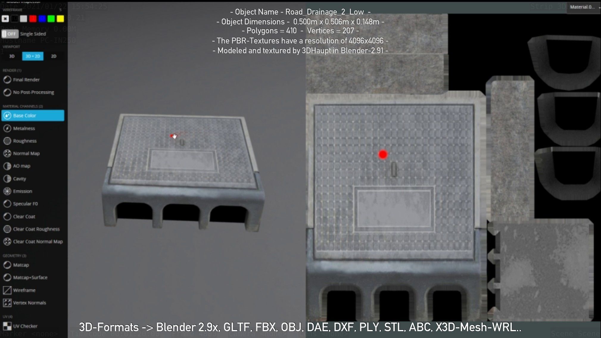 Road Drainage 2 Low Poly Version Low-poly 3D model_83