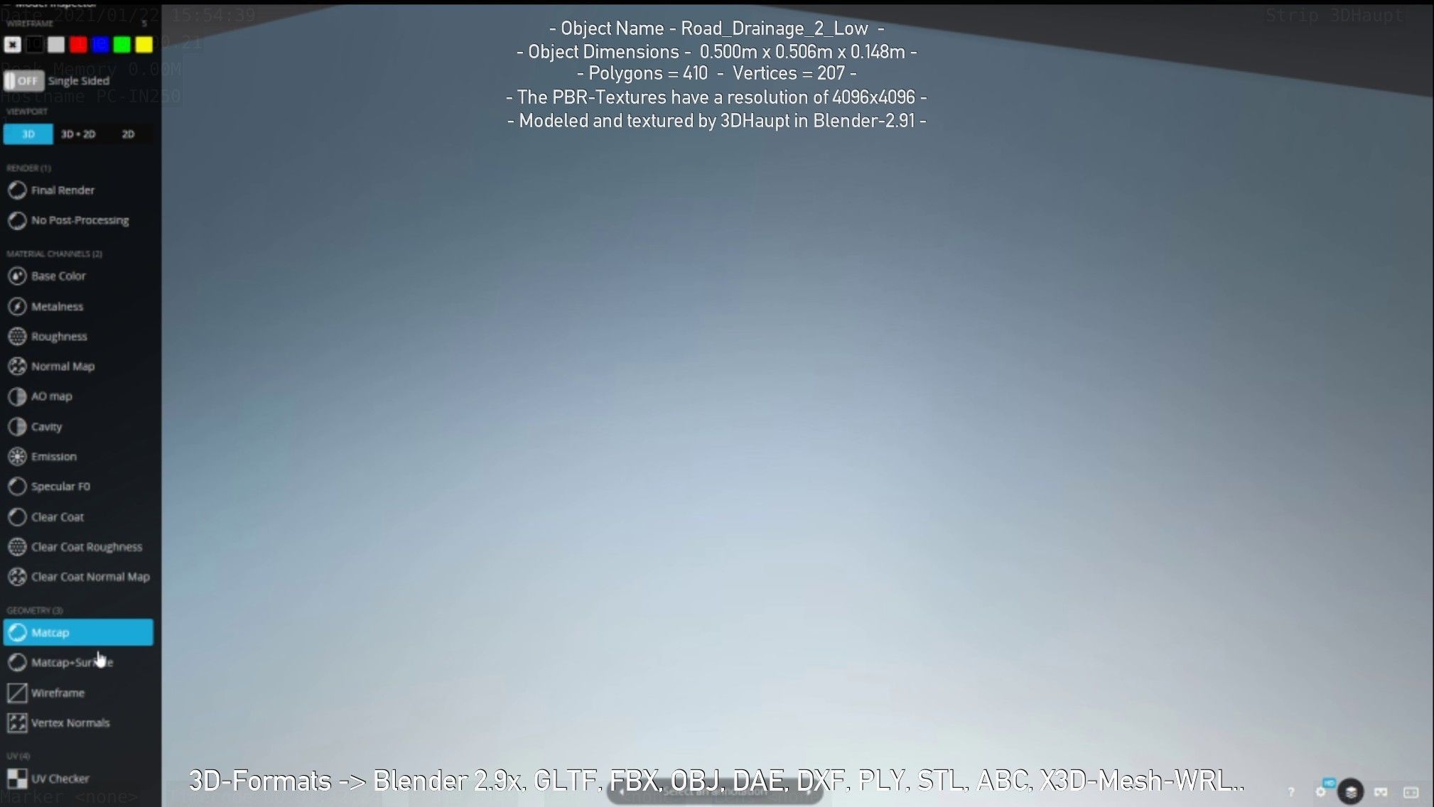 Road Drainage 2 Low Poly Version Low-poly 3D model_105