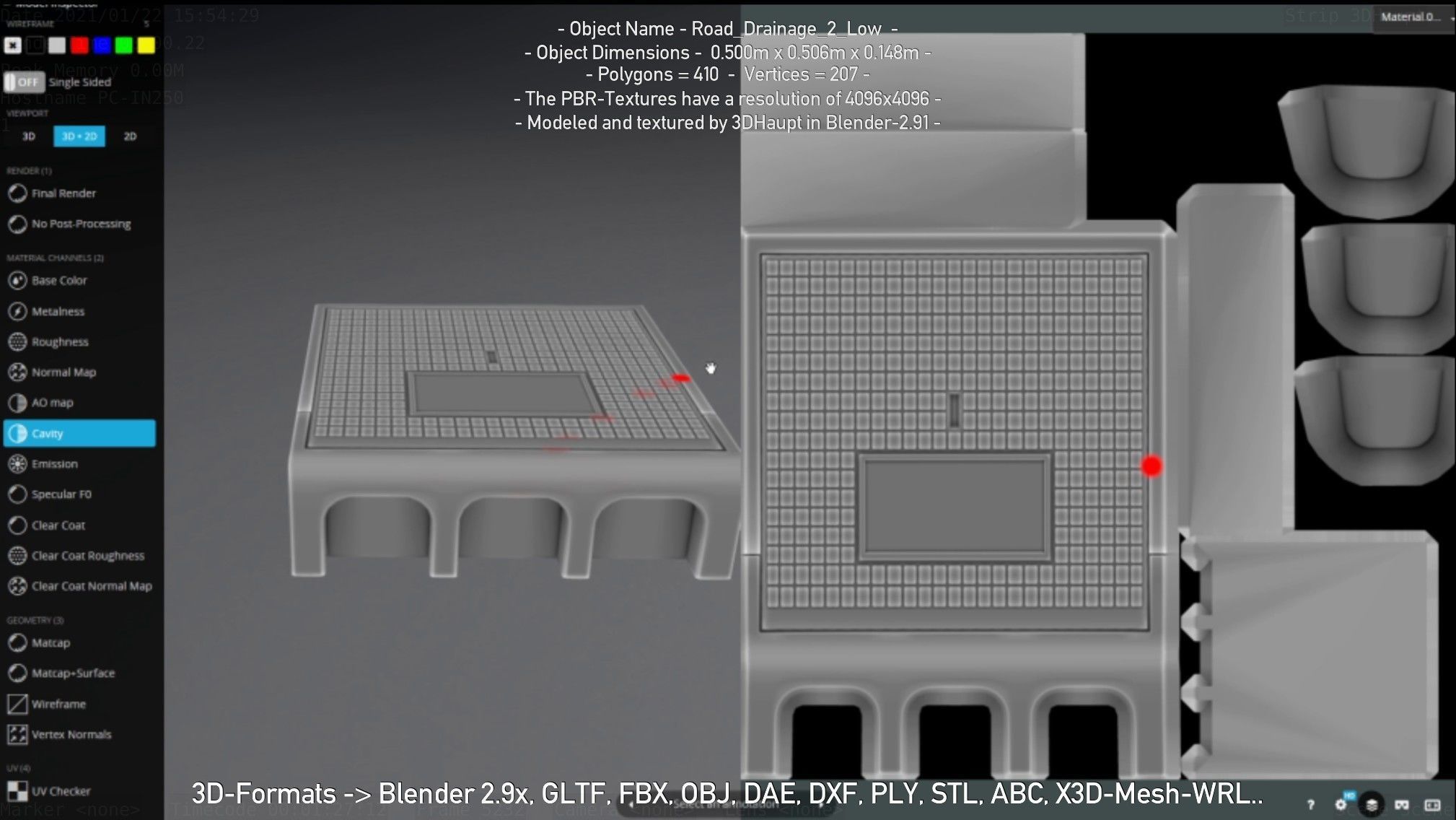 Road Drainage 2 Low Poly Version Low-poly 3D model_87