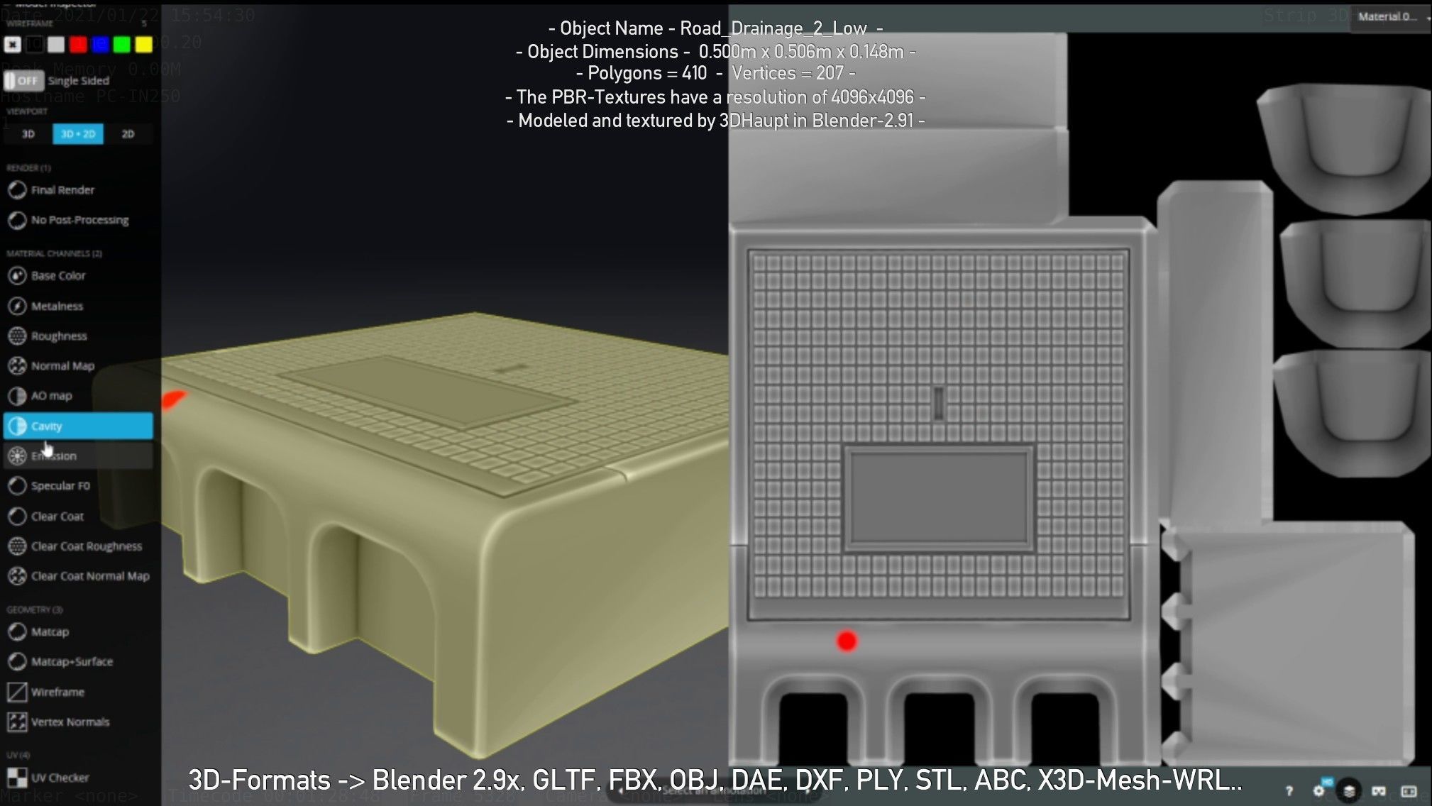 Road Drainage 2 Low Poly Version Low-poly 3D model_102