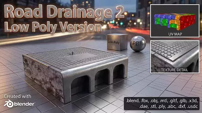 Road Drainage 2 Low Poly Version
