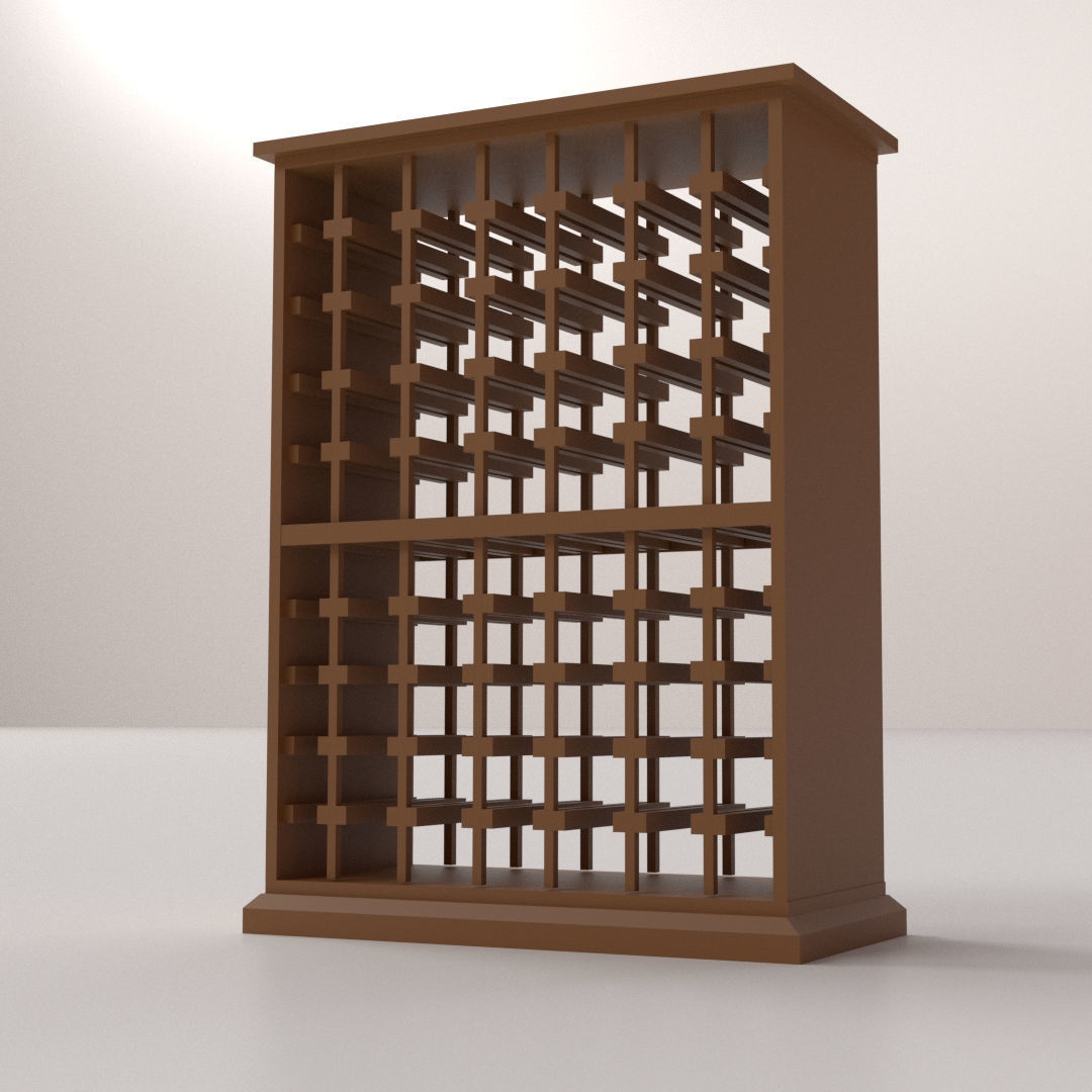 Wine Rack 3D model_2