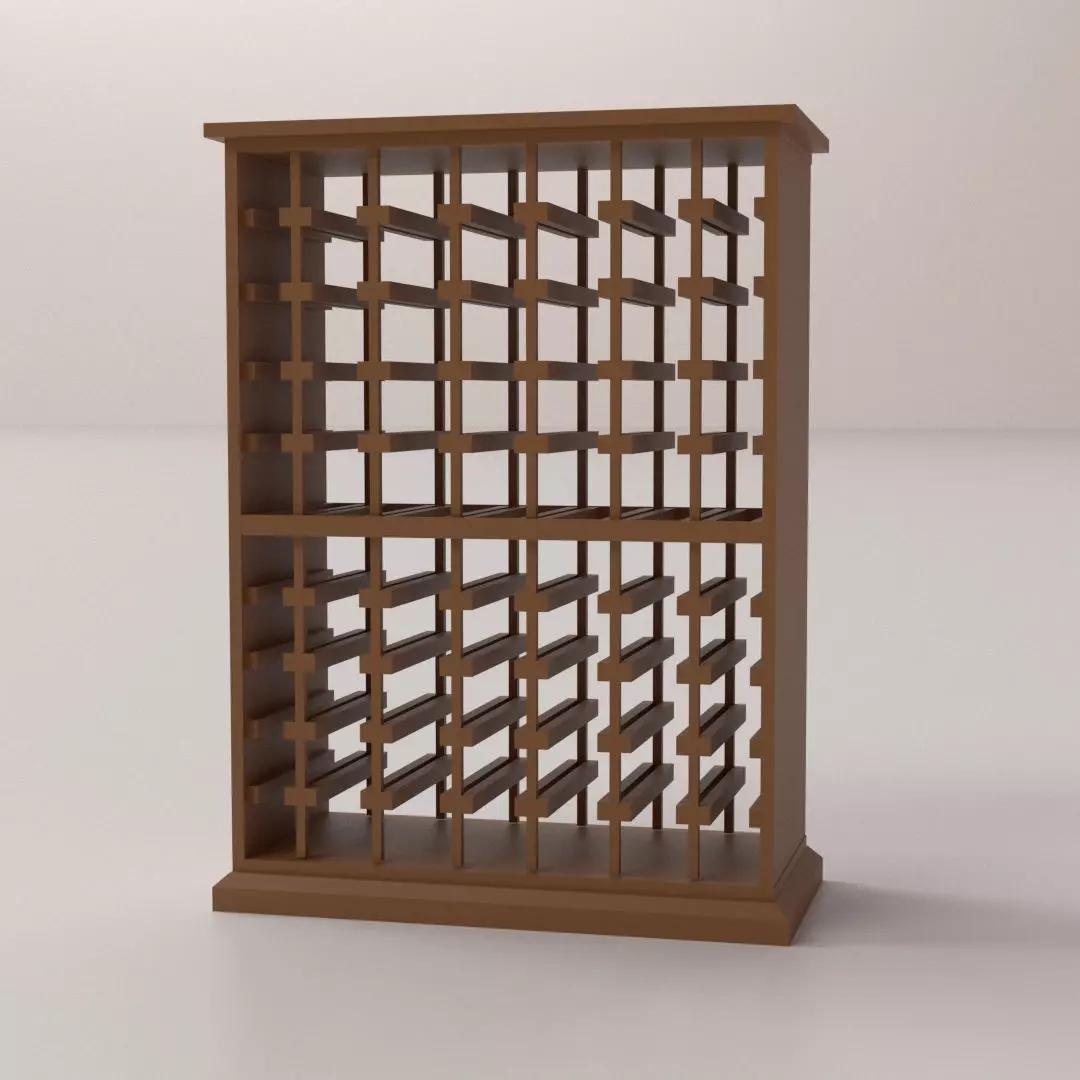 Wine Rack 3D model_0