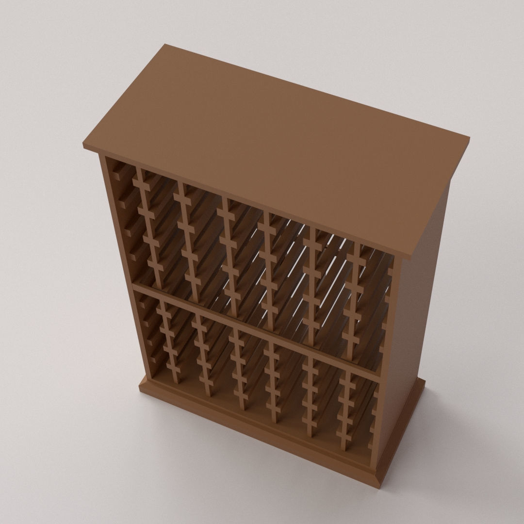 Wine Rack 3D model_1