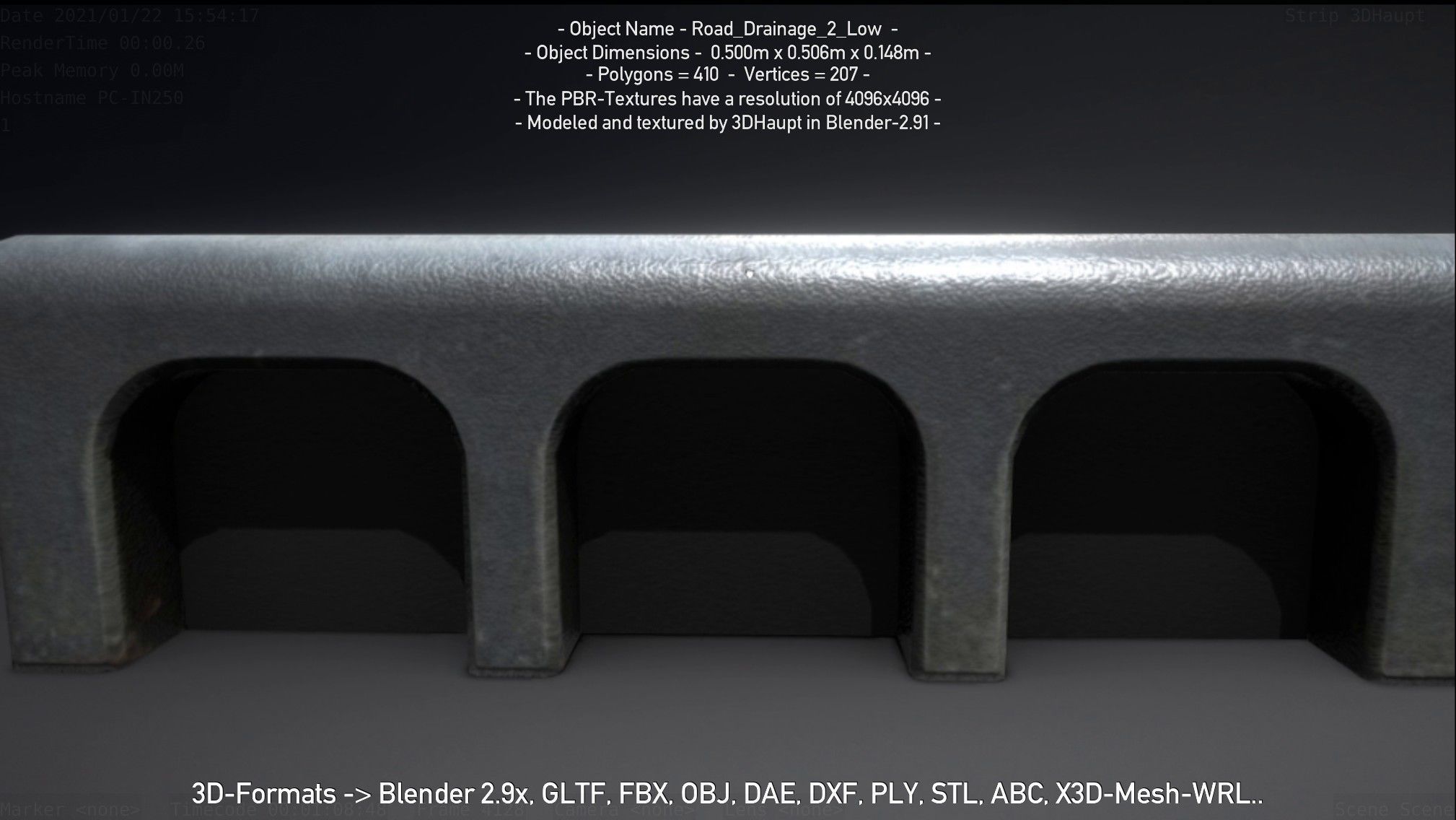 Road Drainage 2 High-Poly and Low-Poly 3D Model Collection_26