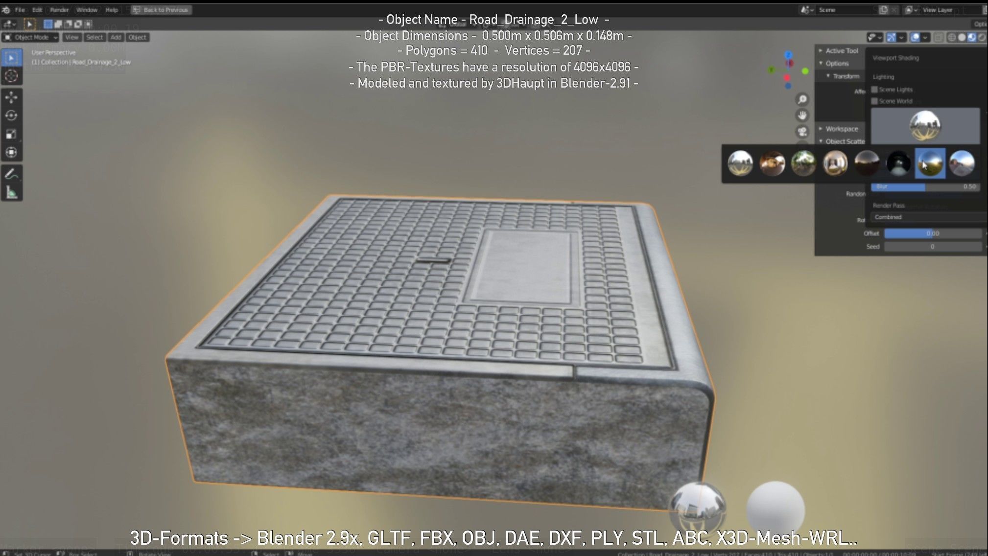 Road Drainage 2 High-Poly and Low-Poly 3D Model Collection_38