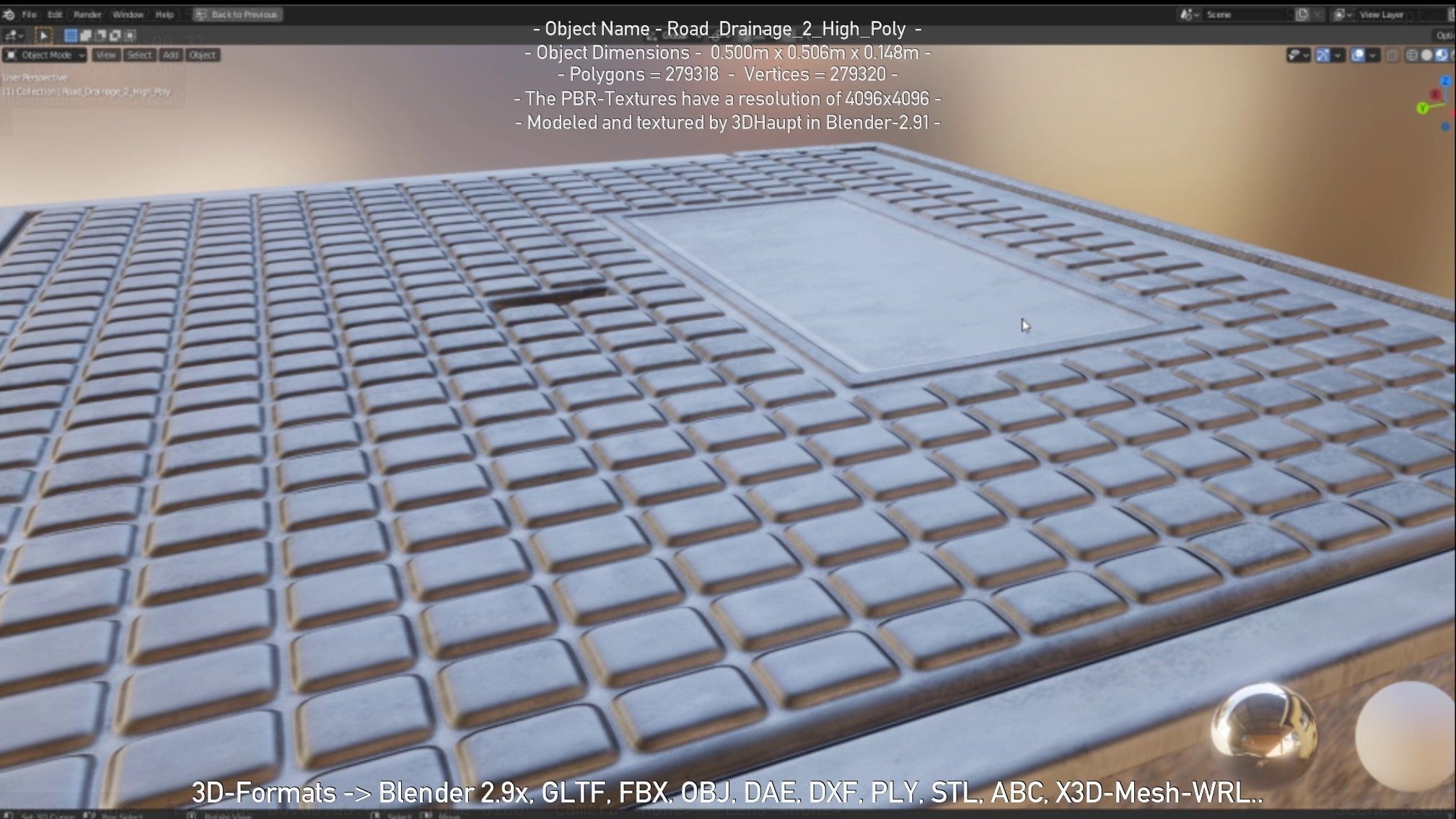 Road Drainage 2 High-Poly and Low-Poly 3D Model Collection_50