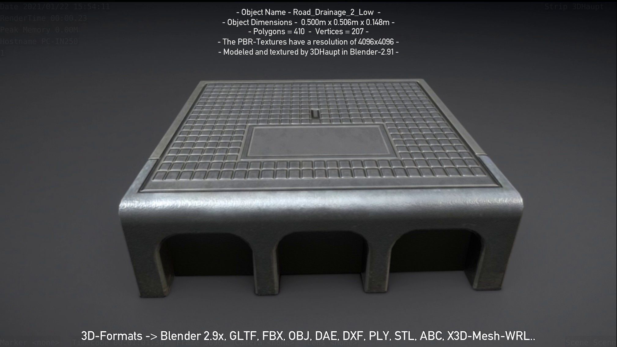 Road Drainage 2 High-Poly and Low-Poly 3D Model Collection_18