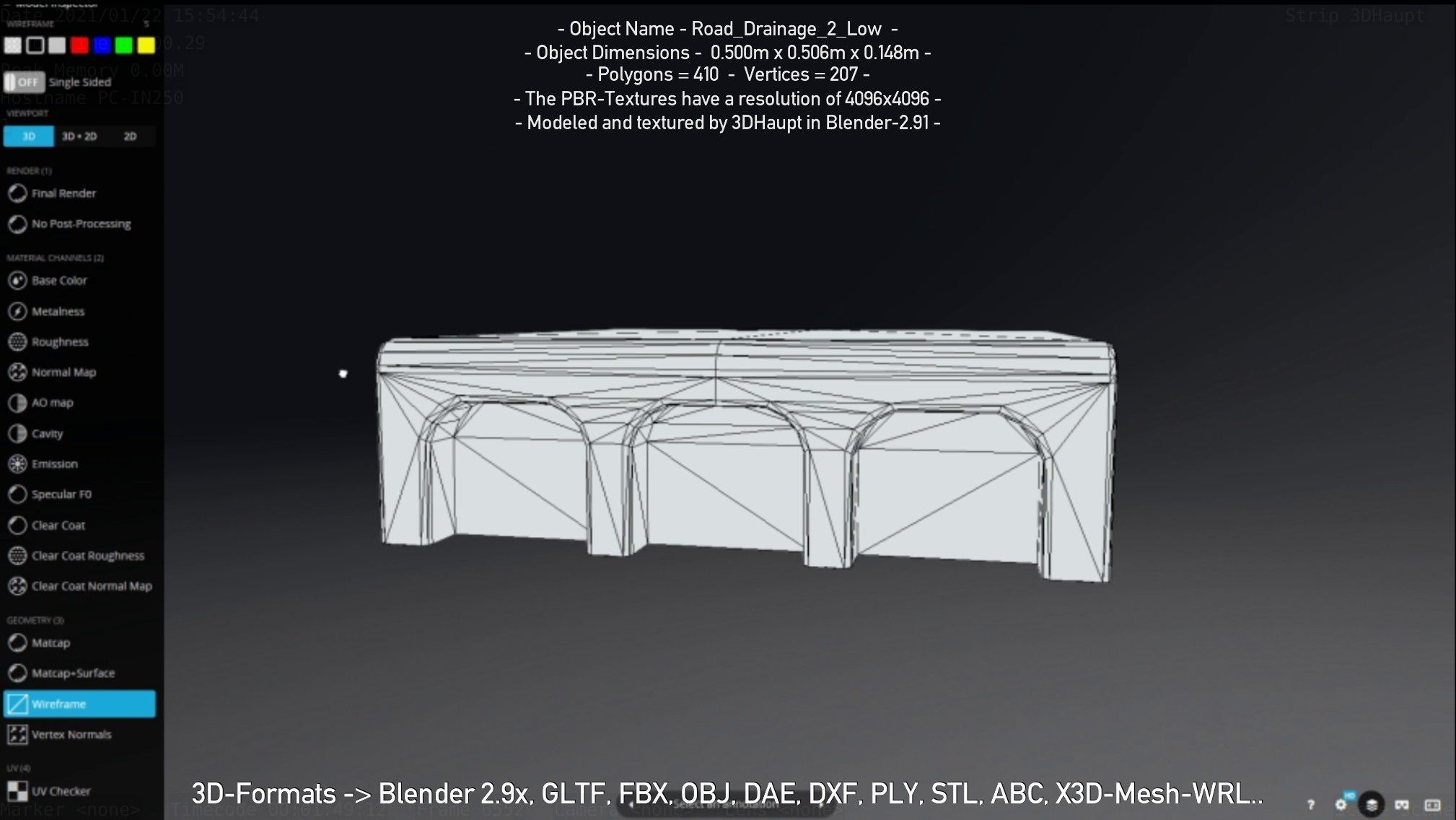 Road Drainage 2 High-Poly and Low-Poly 3D Model Collection_23