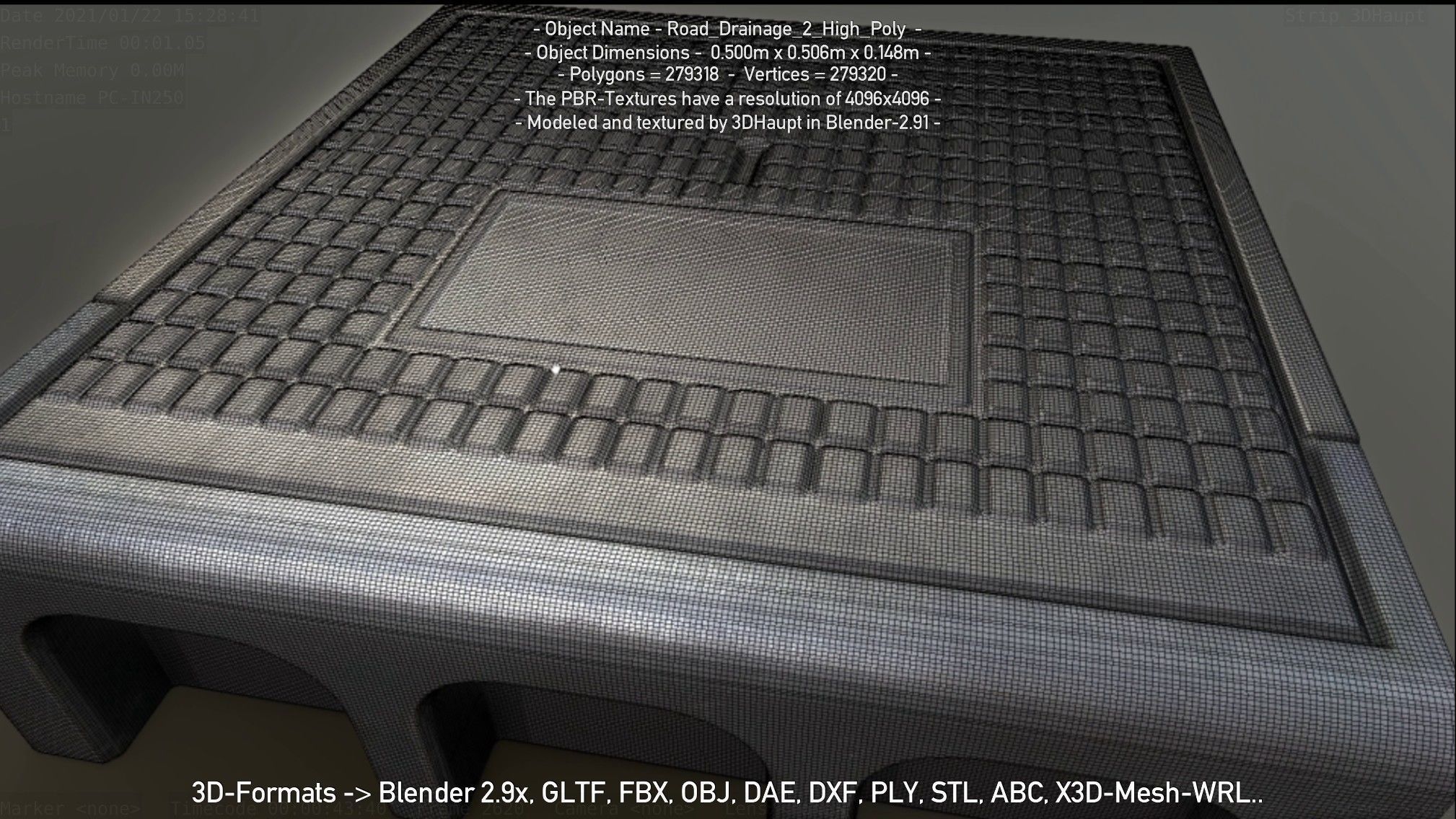 Road Drainage 2 High-Poly and Low-Poly 3D Model Collection_72