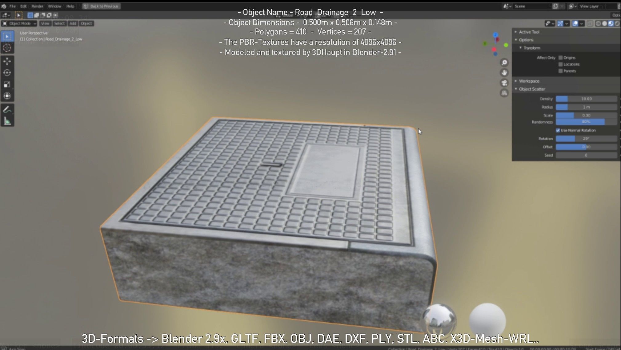 Road Drainage 2 High-Poly and Low-Poly 3D Model Collection_48