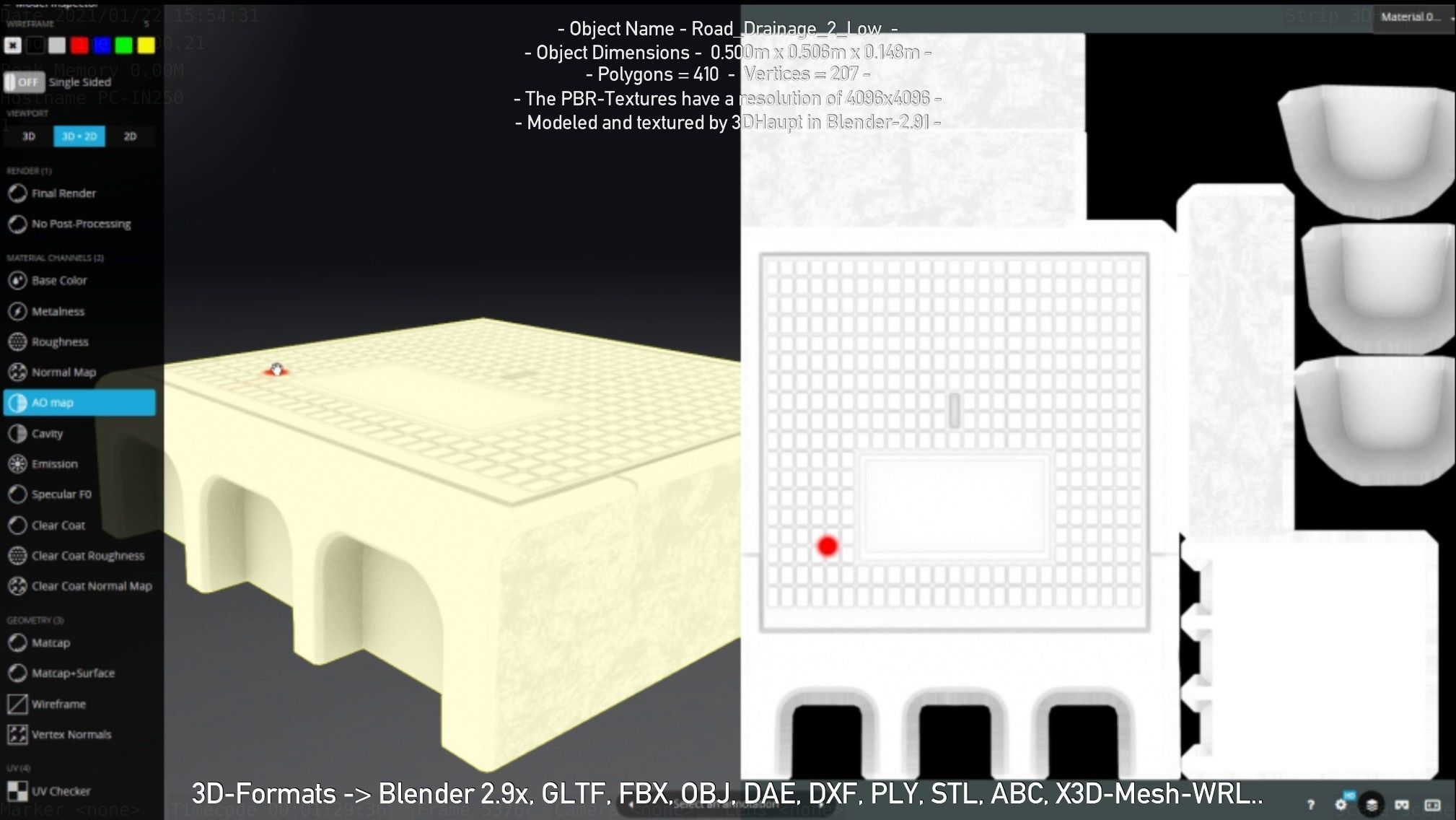 Road Drainage 2 High-Poly and Low-Poly 3D Model Collection_41
