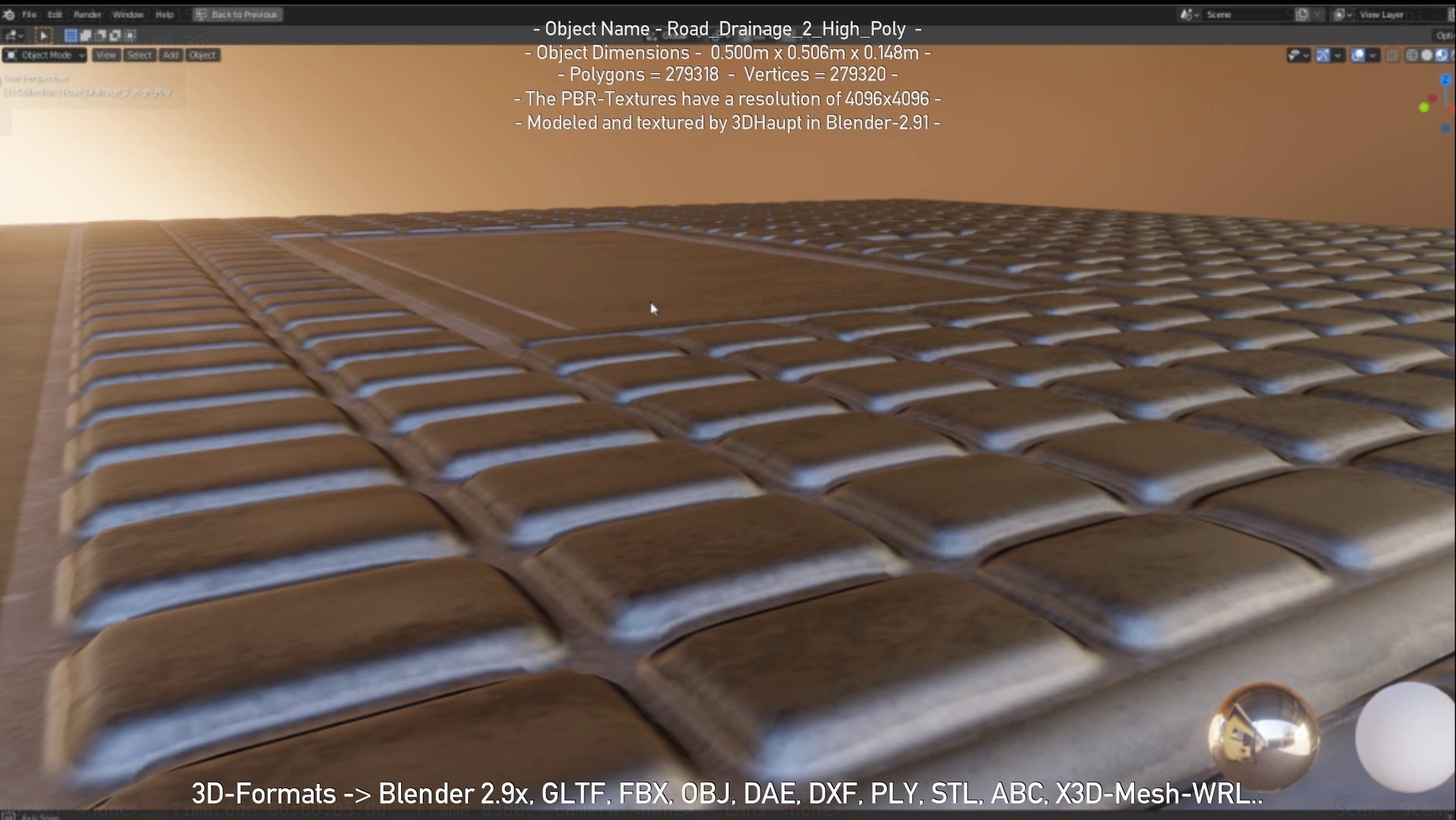 Road Drainage 2 High-Poly and Low-Poly 3D Model Collection_51