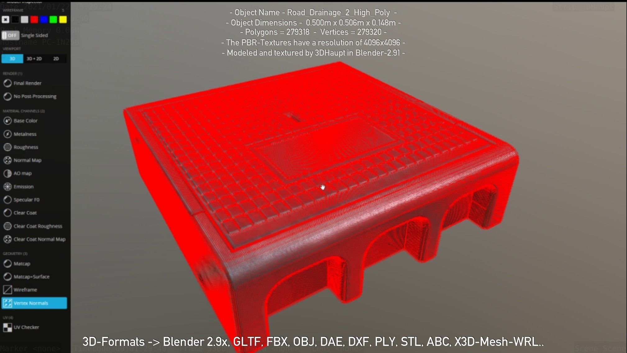Road Drainage 2 High-Poly and Low-Poly 3D Model Collection_65