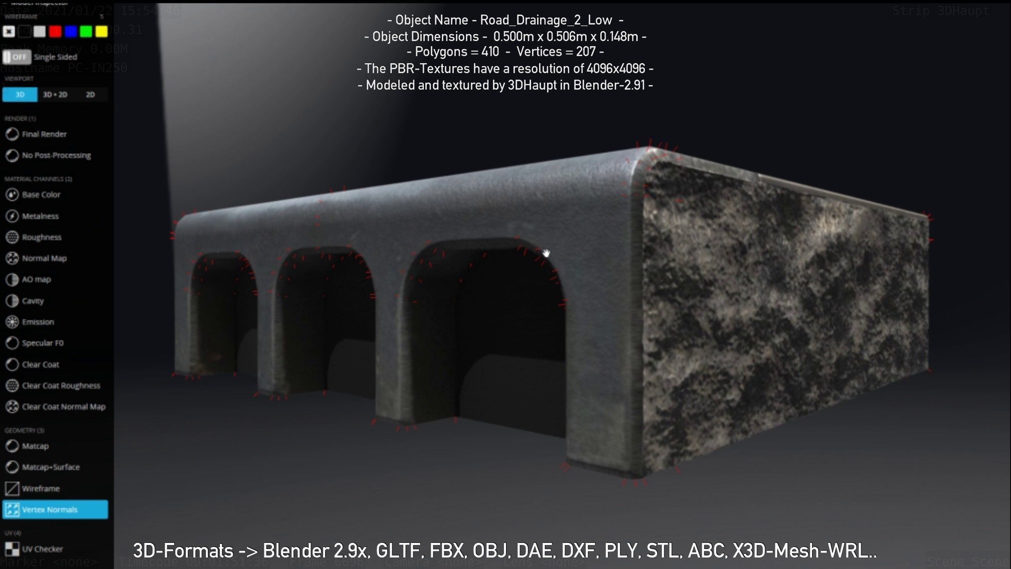 Road Drainage 2 High-Poly and Low-Poly 3D Model Collection_14