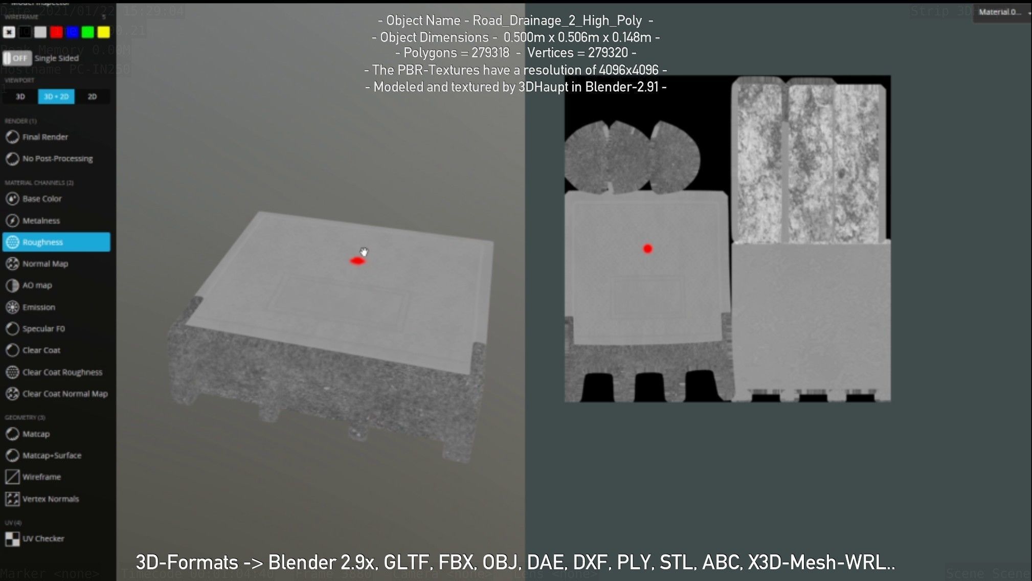 Road Drainage 2 High-Poly and Low-Poly 3D Model Collection_59