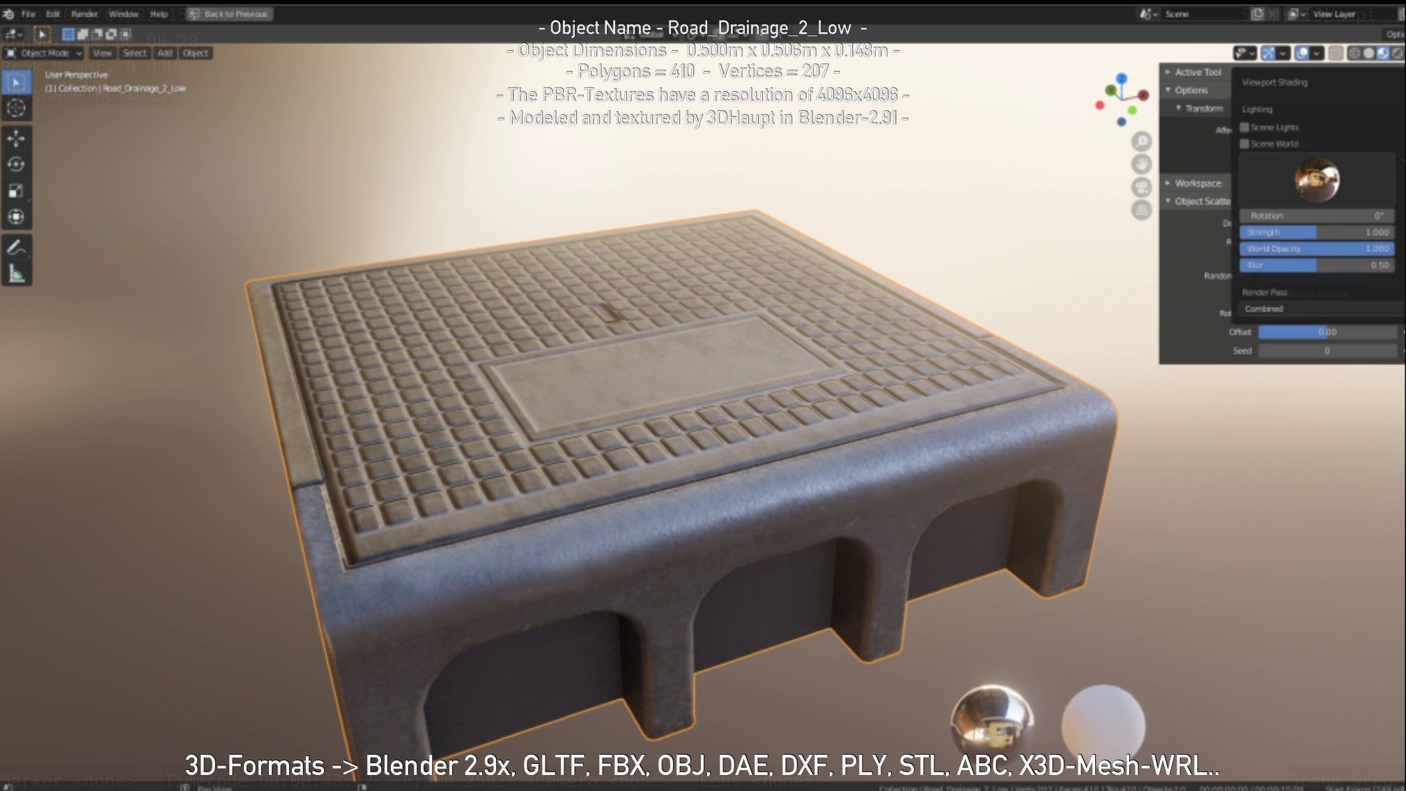 Road Drainage 2 High-Poly and Low-Poly 3D Model Collection_16