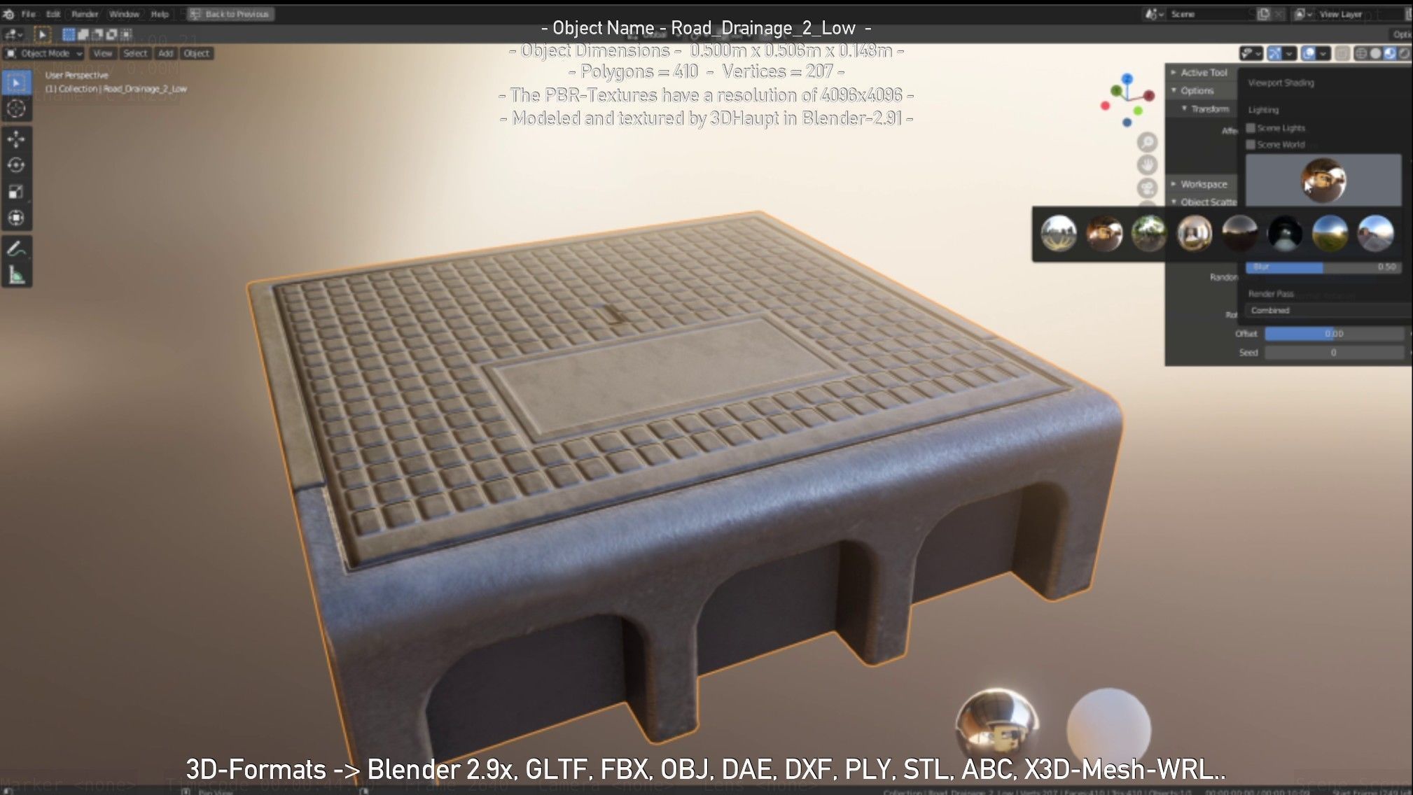 Road Drainage 2 High-Poly and Low-Poly 3D Model Collection_30