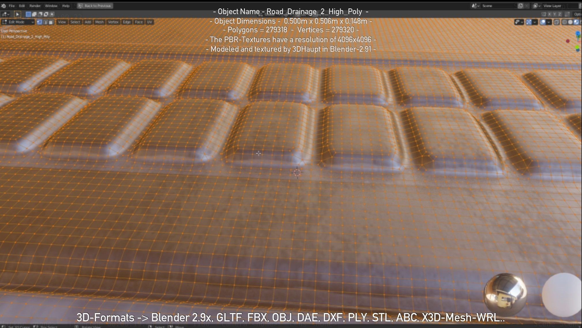 Road Drainage 2 High-Poly and Low-Poly 3D Model Collection_78