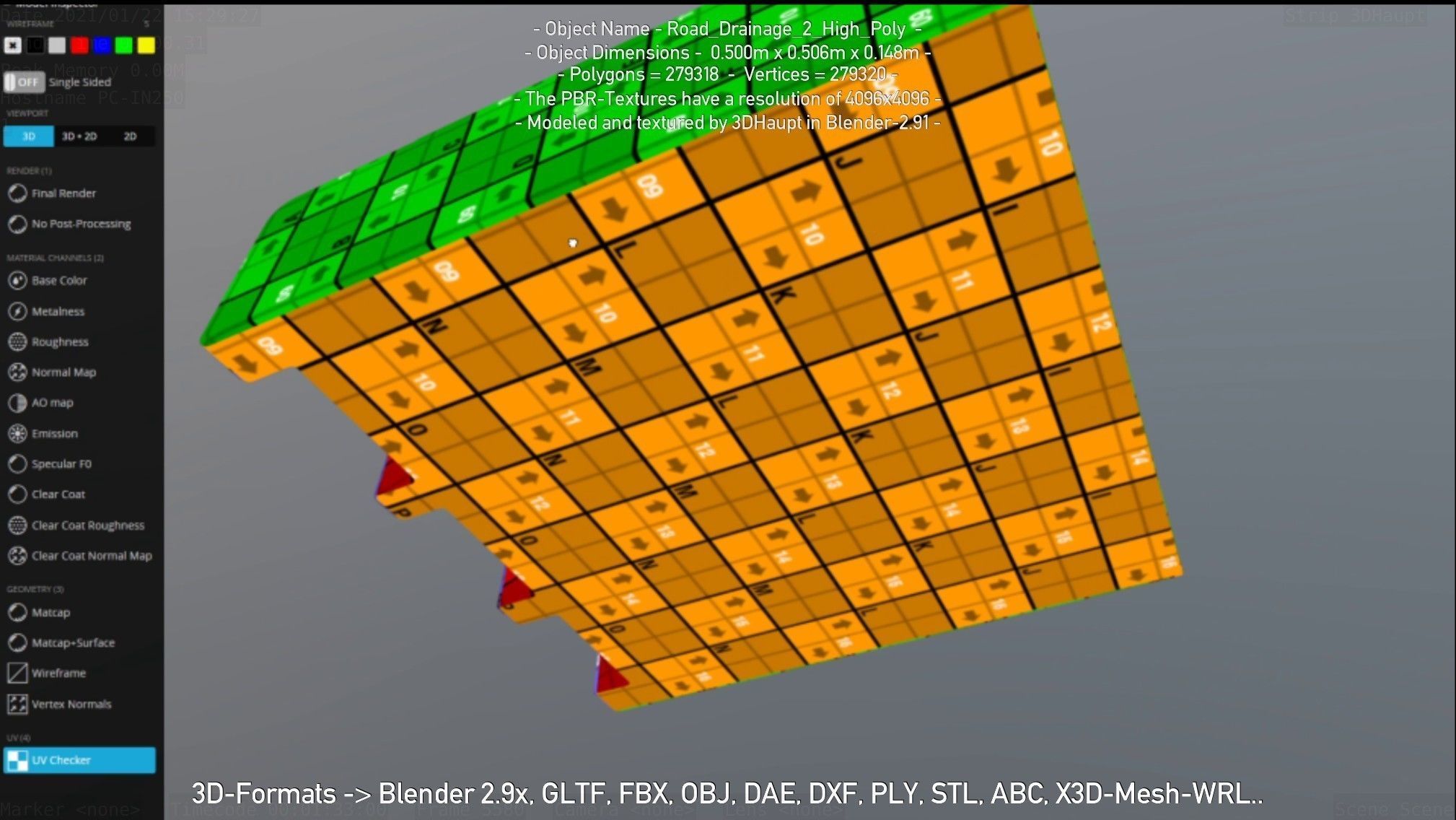 Road Drainage 2 High-Poly and Low-Poly 3D Model Collection_67