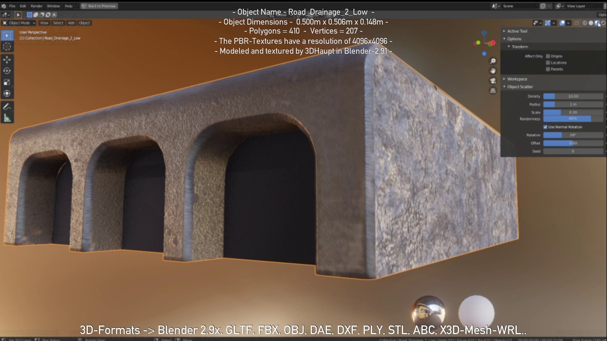 Road Drainage 2 High-Poly and Low-Poly 3D Model Collection_20